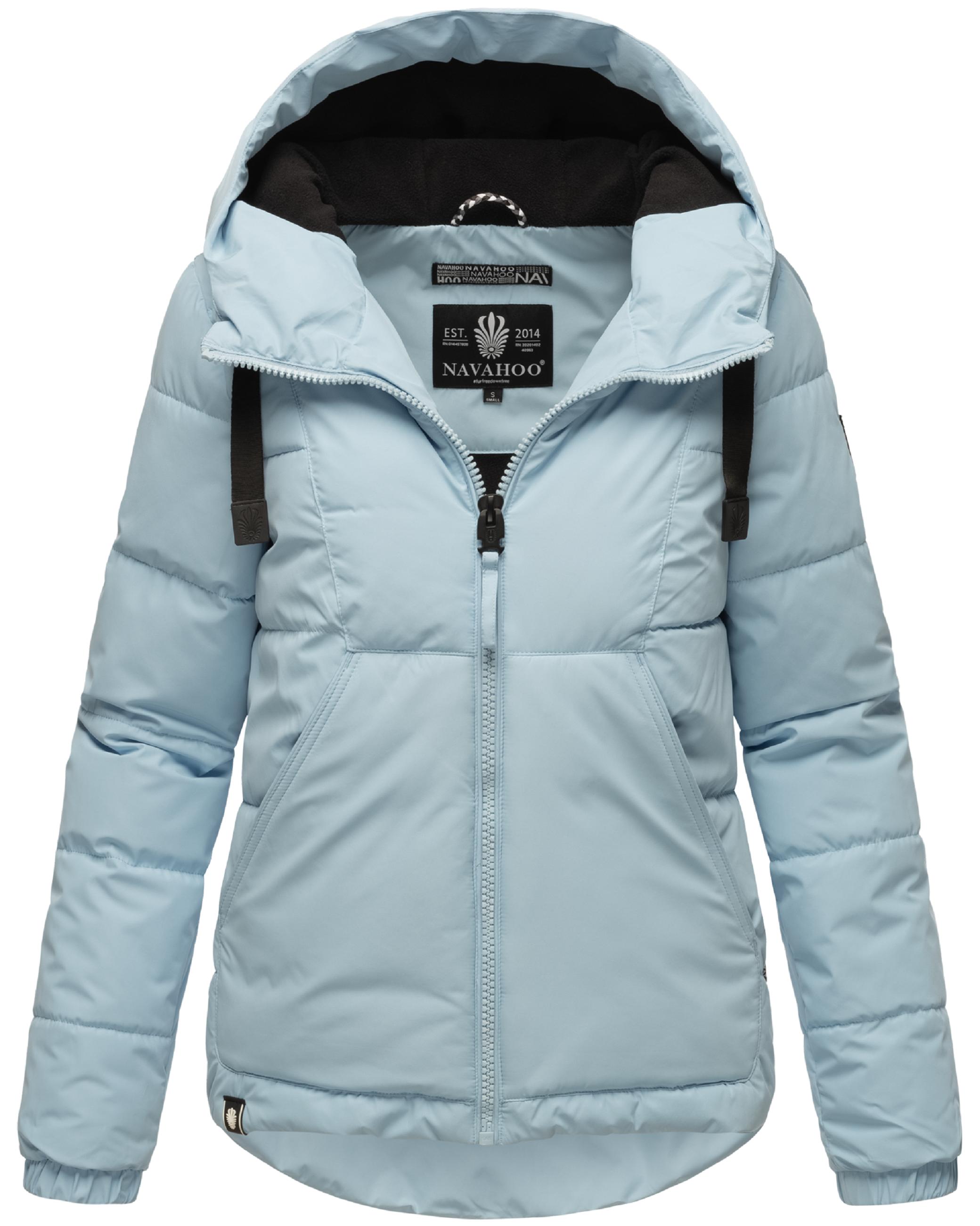 Modische Steppjacke mit Kapuze "Eisbällchen" Baby Blue