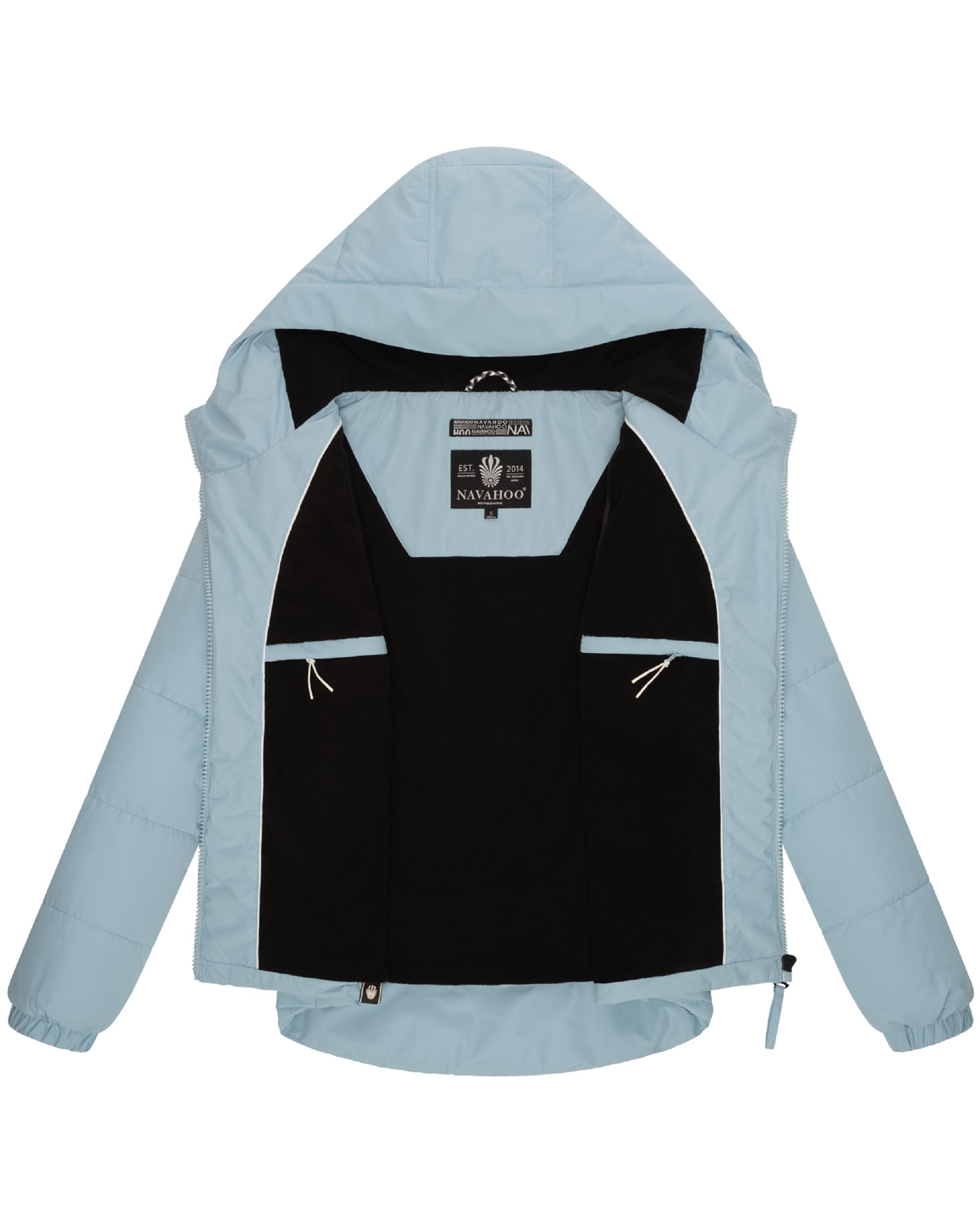 Modische Steppjacke mit Kapuze "Eisbällchen" Baby Blue