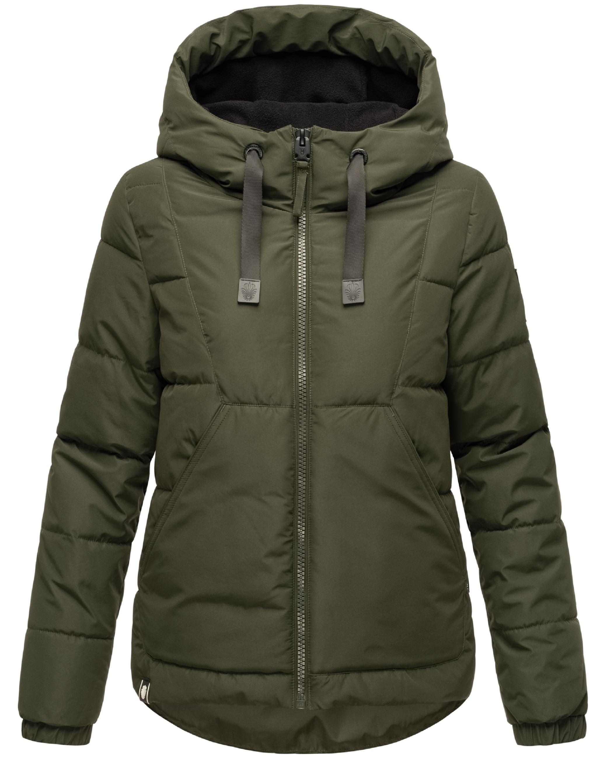 Modische Steppjacke mit Kapuze "Eisbällchen" Dark Olive