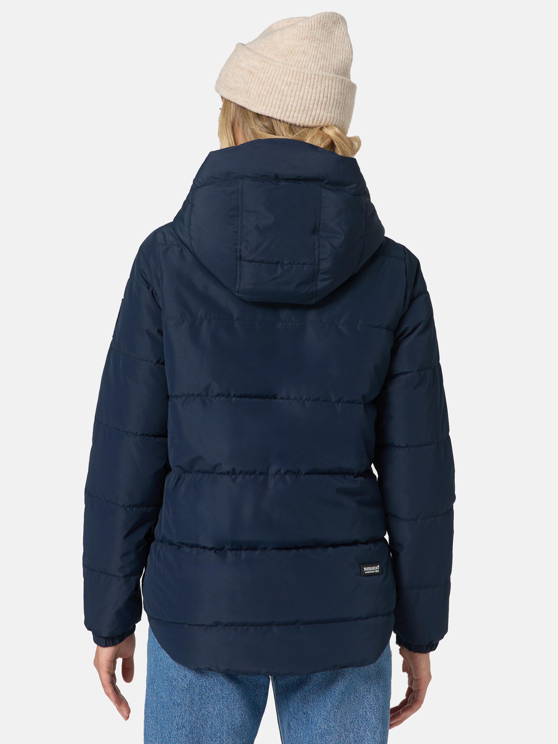 Modische Steppjacke mit Kapuze "Eisbällchen" Navy