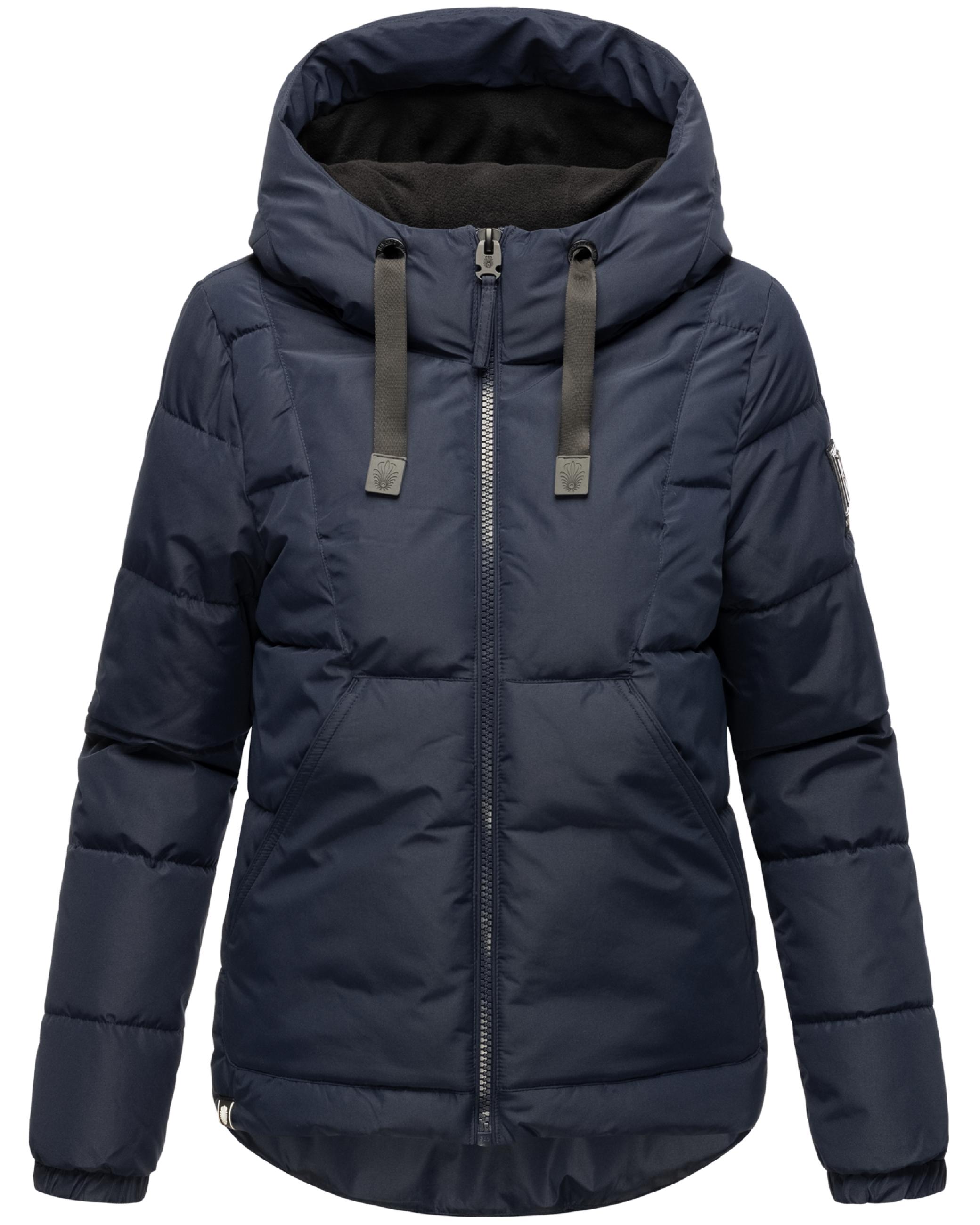 Modische Steppjacke mit Kapuze "Eisbällchen" Navy