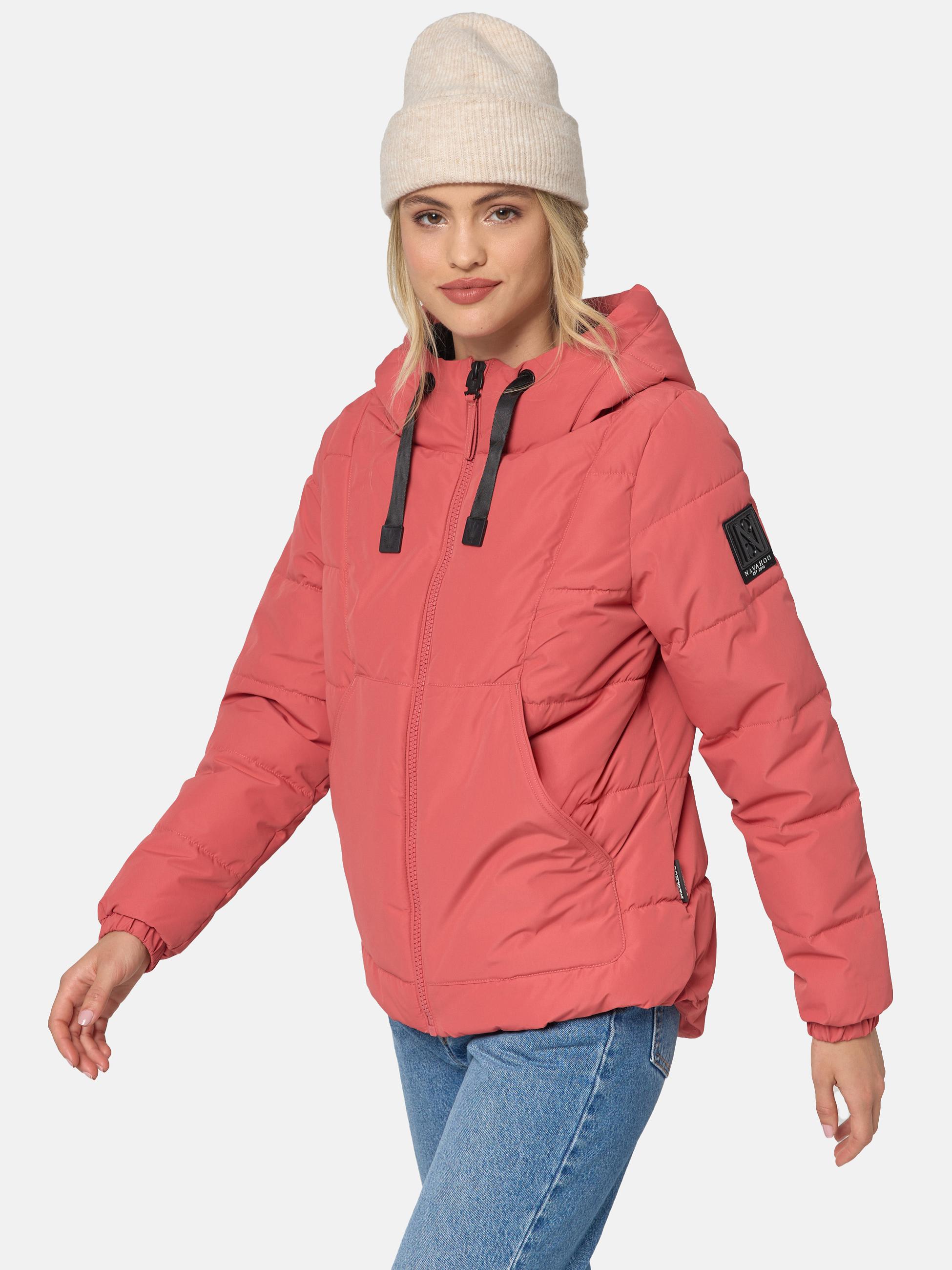 Modische Steppjacke mit Kapuze "Eisbällchen" Rouge