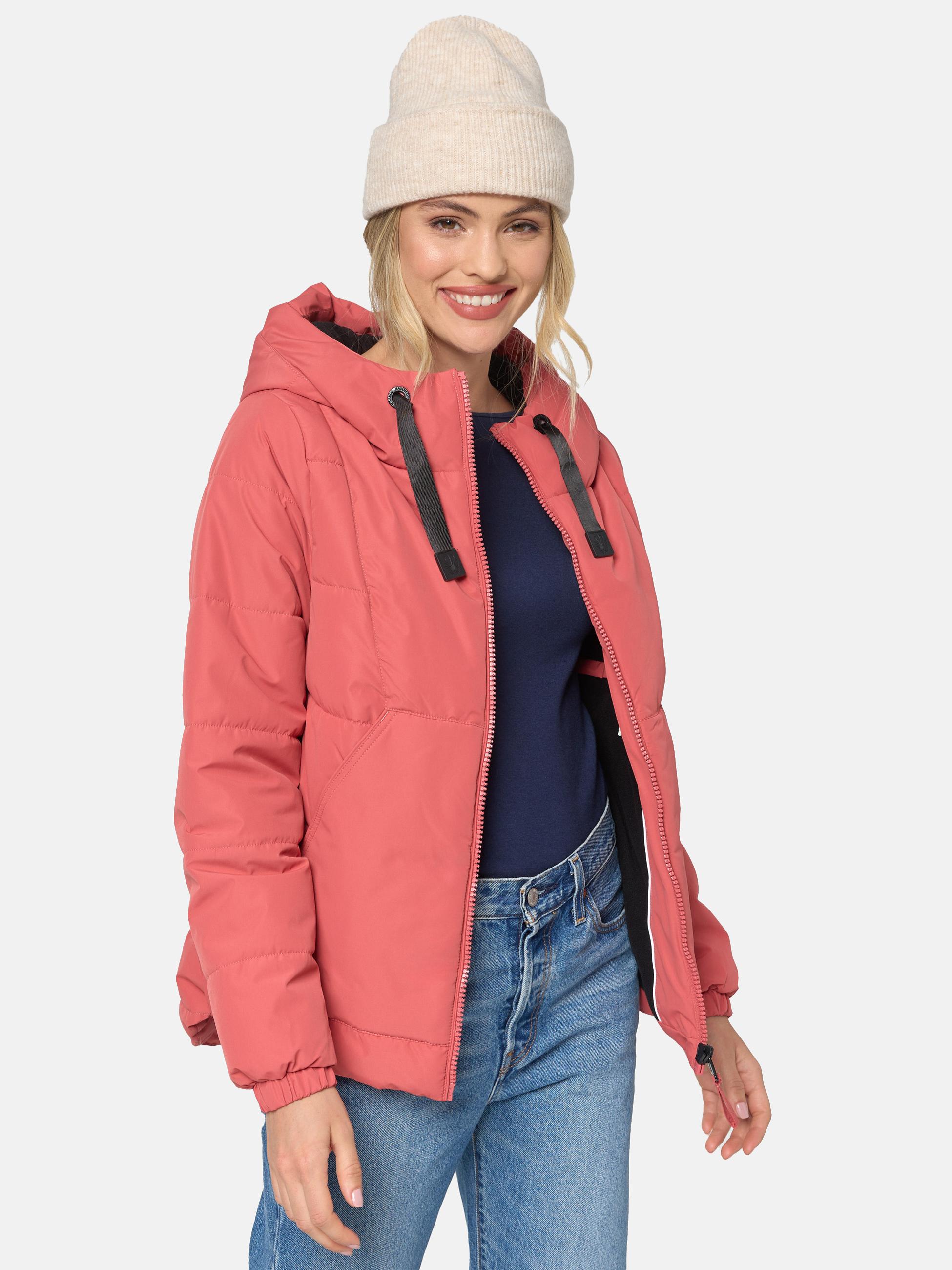 Modische Steppjacke mit Kapuze "Eisbällchen" Rouge