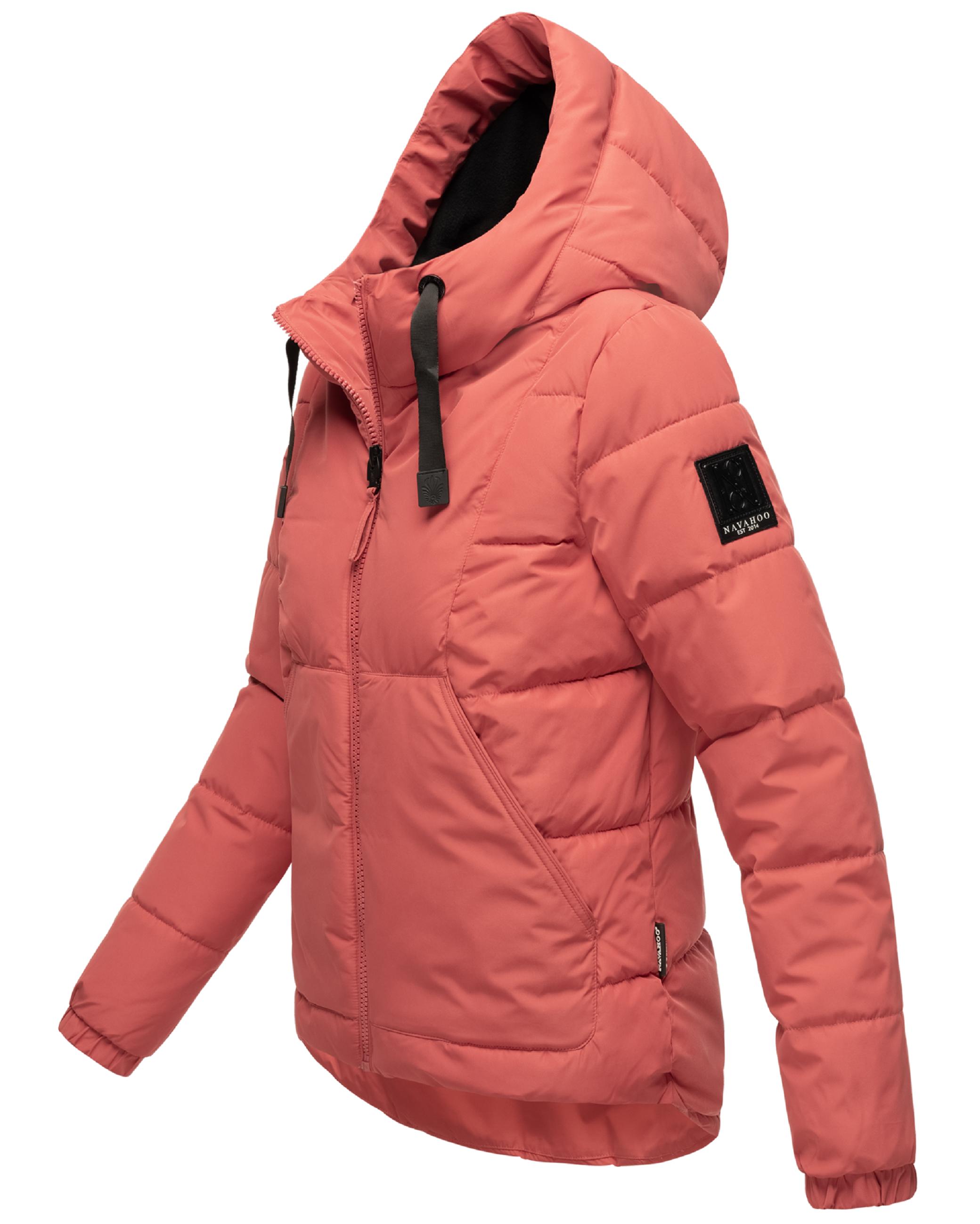 Modische Steppjacke mit Kapuze "Eisbällchen" Rouge