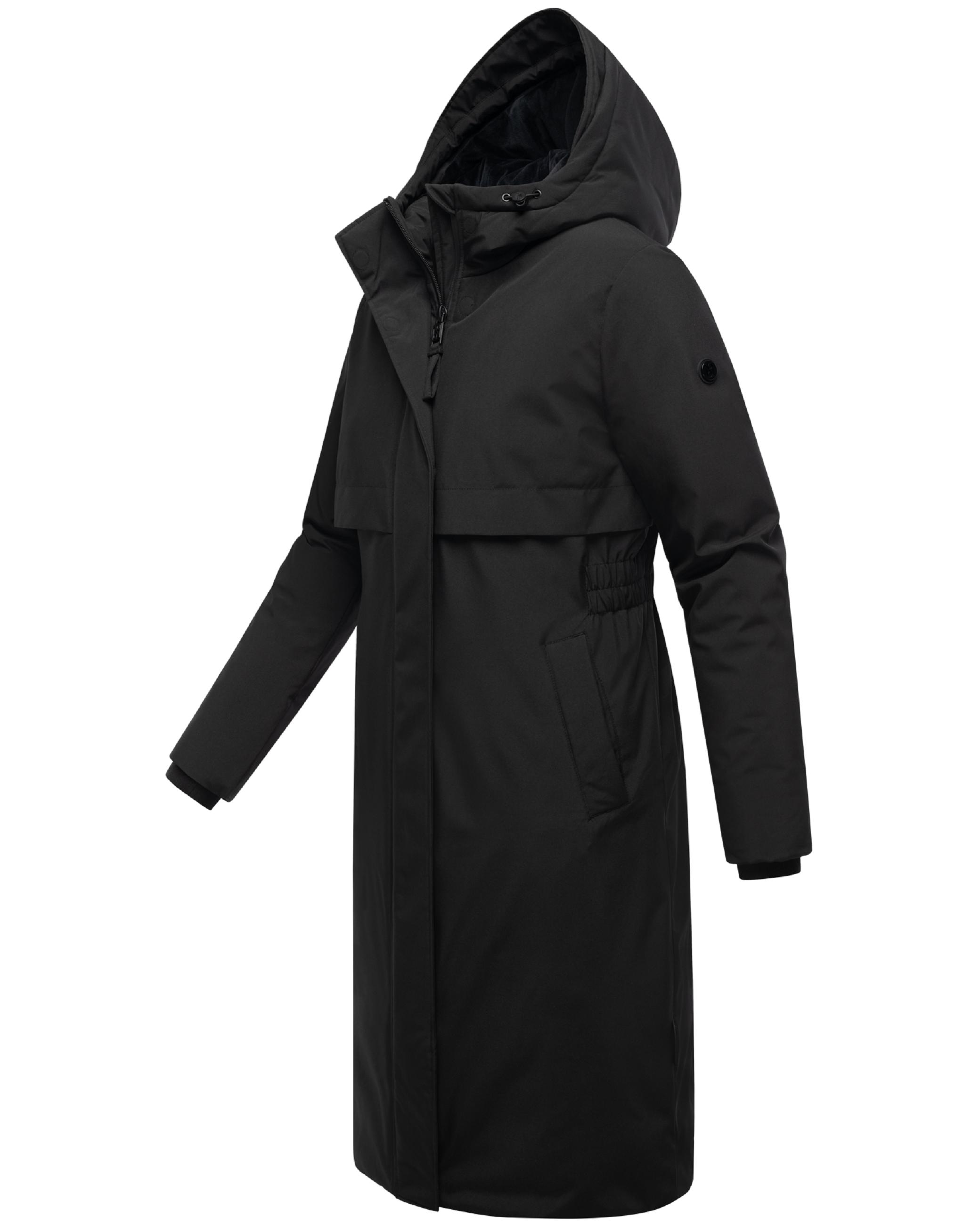 Wintermantel mit Kapuze "Eismelodie 14" Black