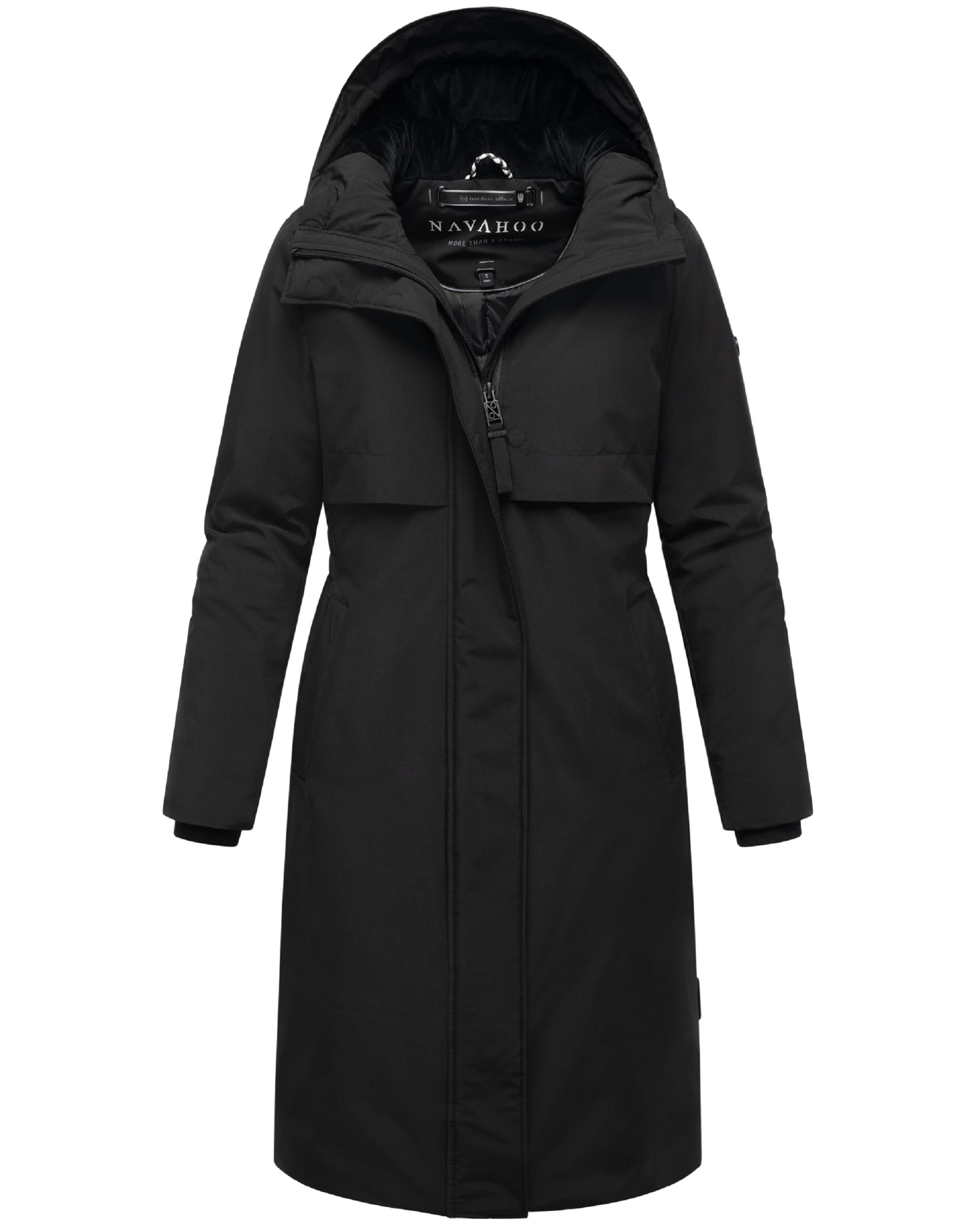 Wintermantel mit Kapuze "Eismelodie 14" Black