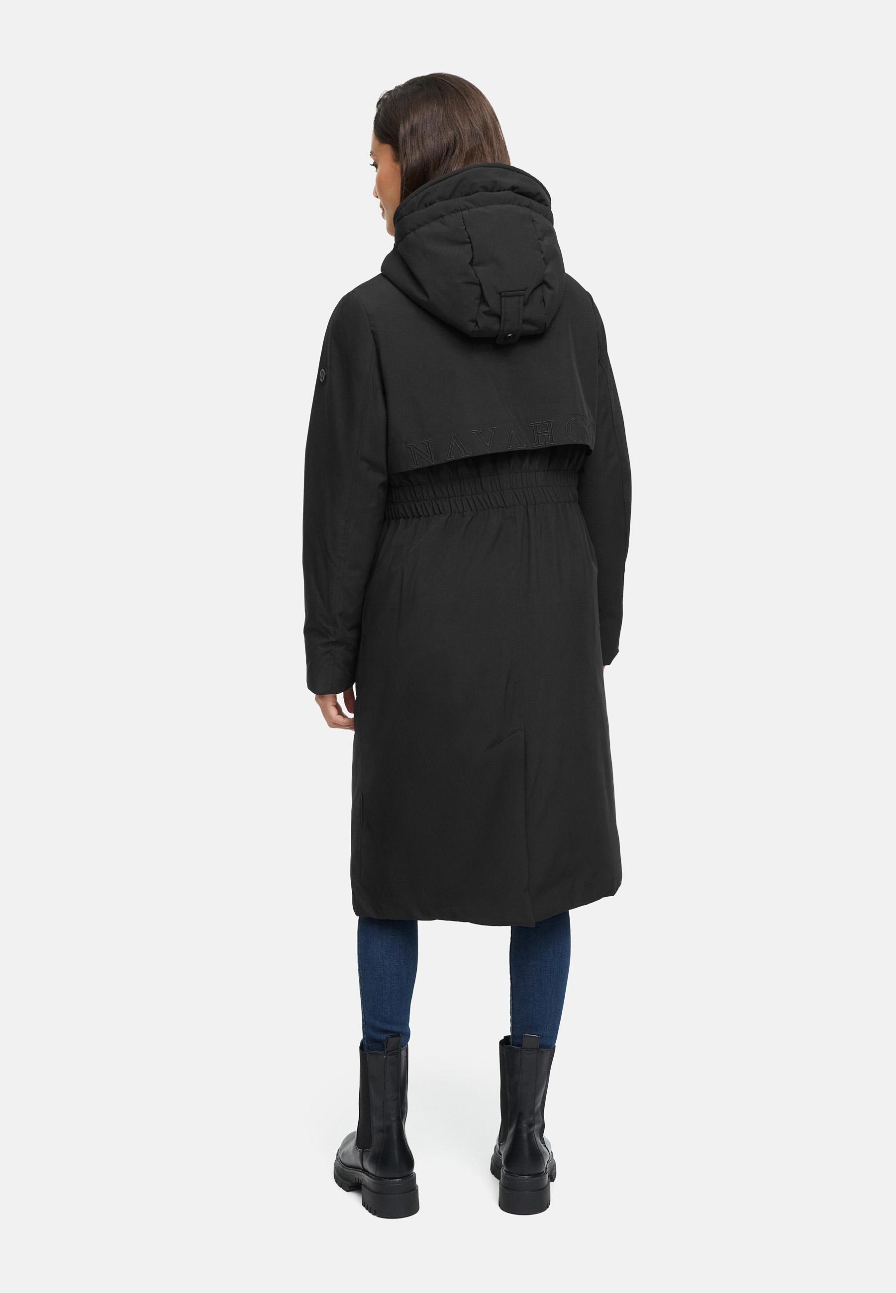 Wintermantel mit Kapuze "Eismelodie 14" Black