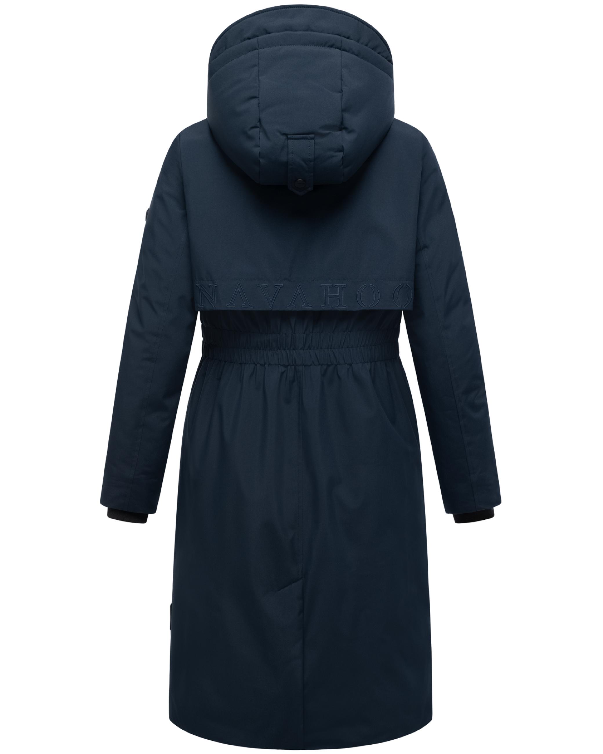 Wintermantel mit Kapuze "Eismelodie 14" Navy