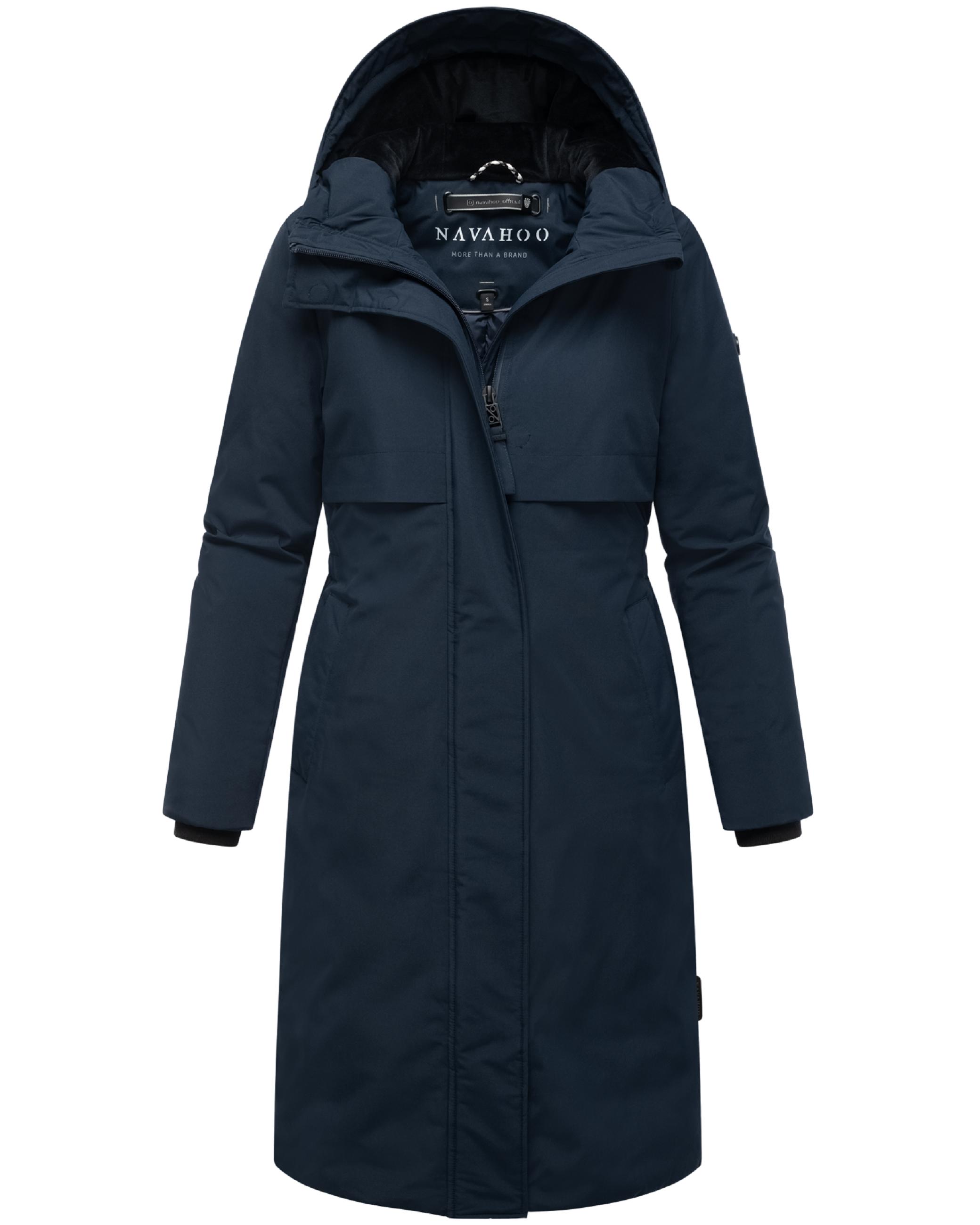 Wintermantel mit Kapuze "Eismelodie 14" Navy