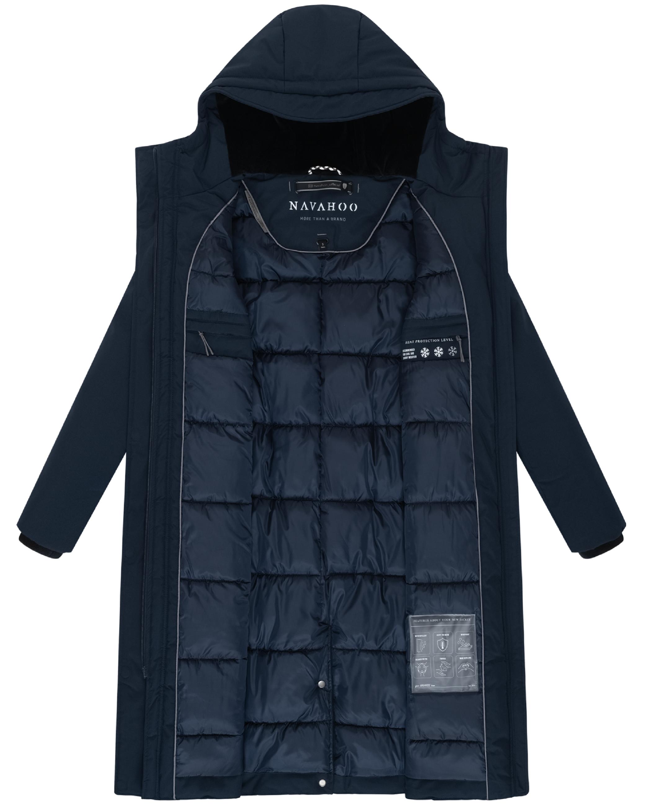 Wintermantel mit Kapuze "Eismelodie 14" Navy