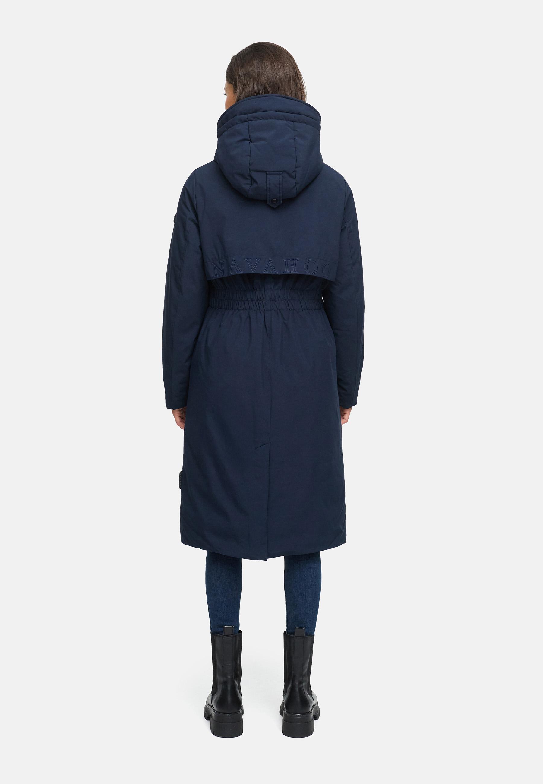 Wintermantel mit Kapuze "Eismelodie 14" Navy