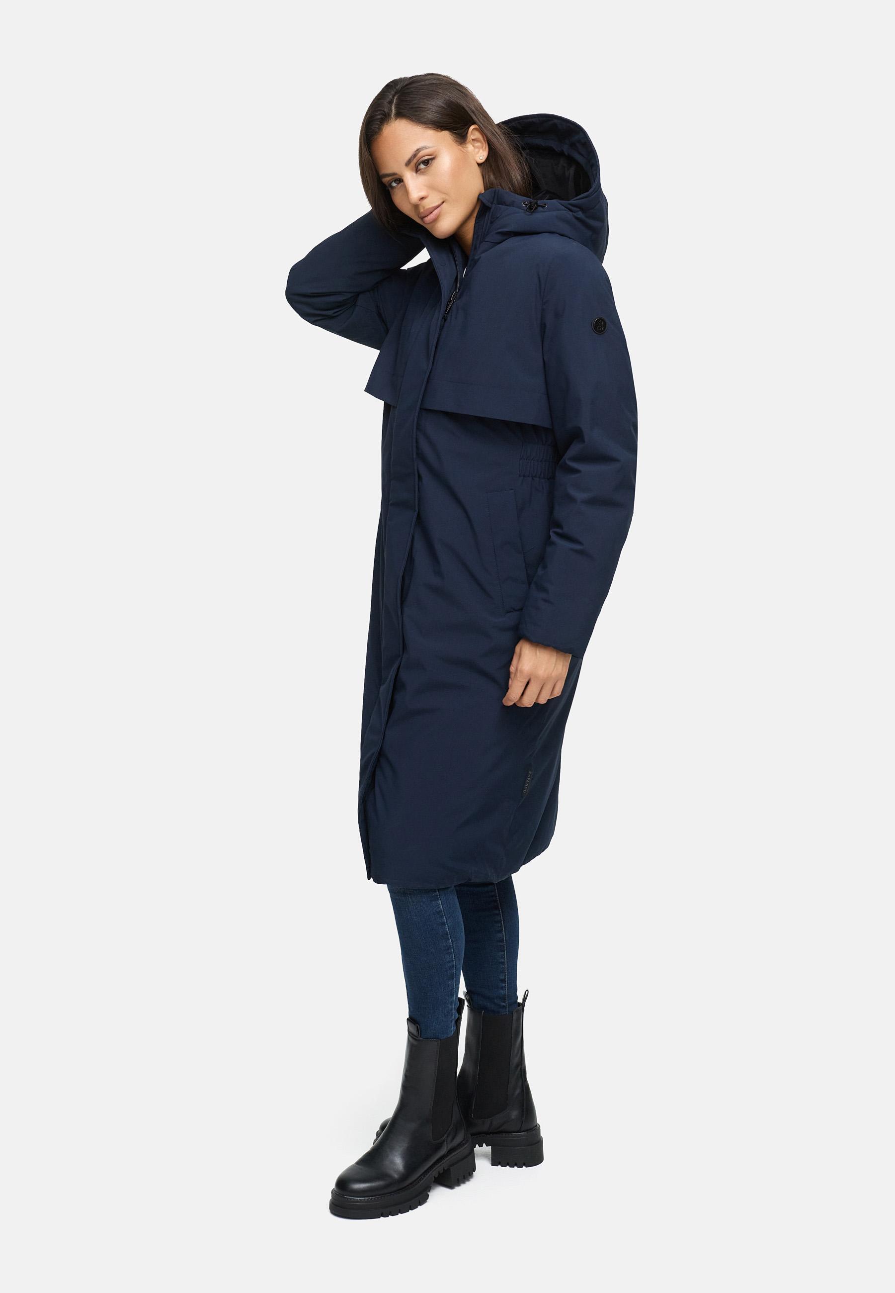 Wintermantel mit Kapuze "Eismelodie 14" Navy