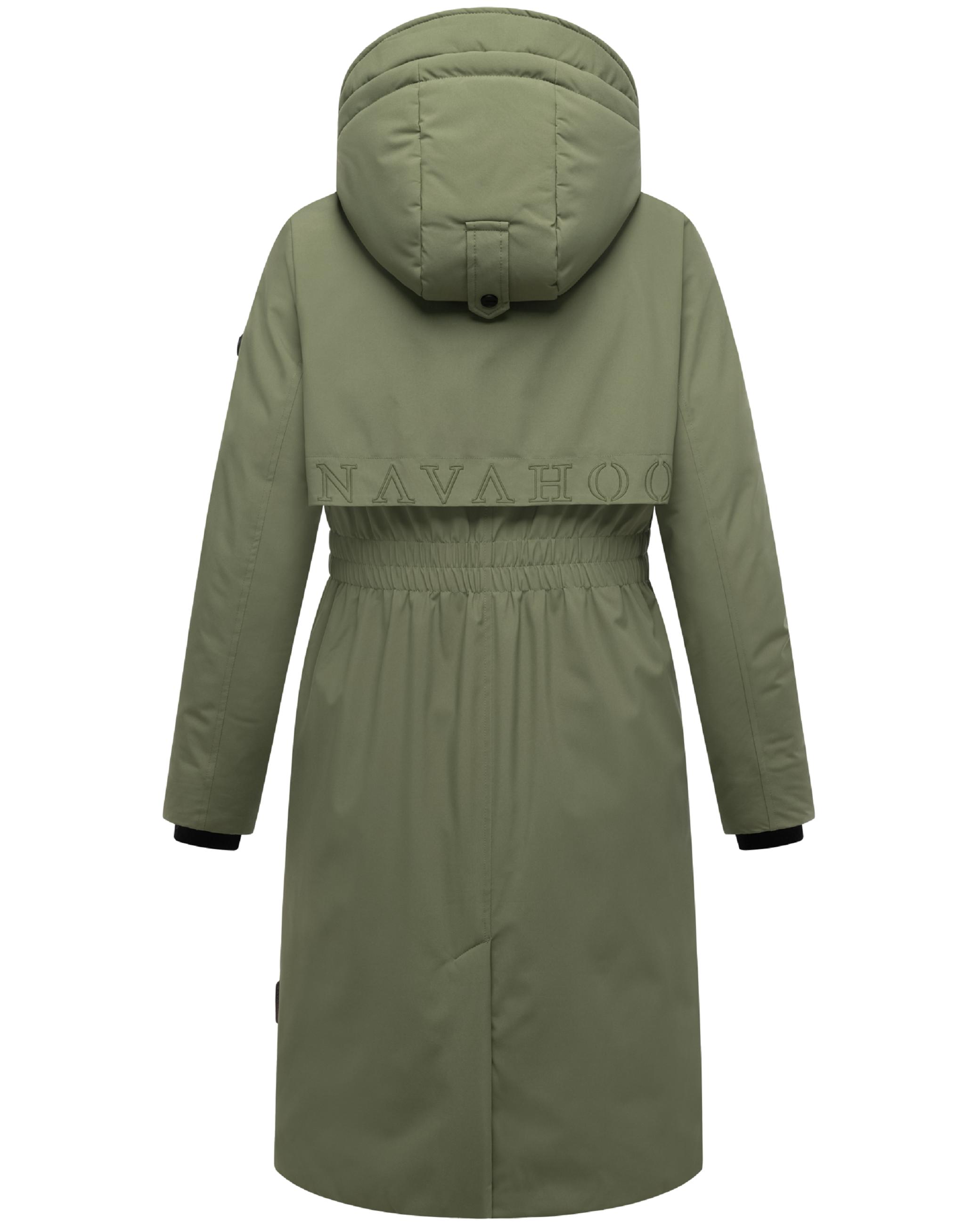 Wintermantel mit Kapuze "Eismelodie 14" Olive Leaf