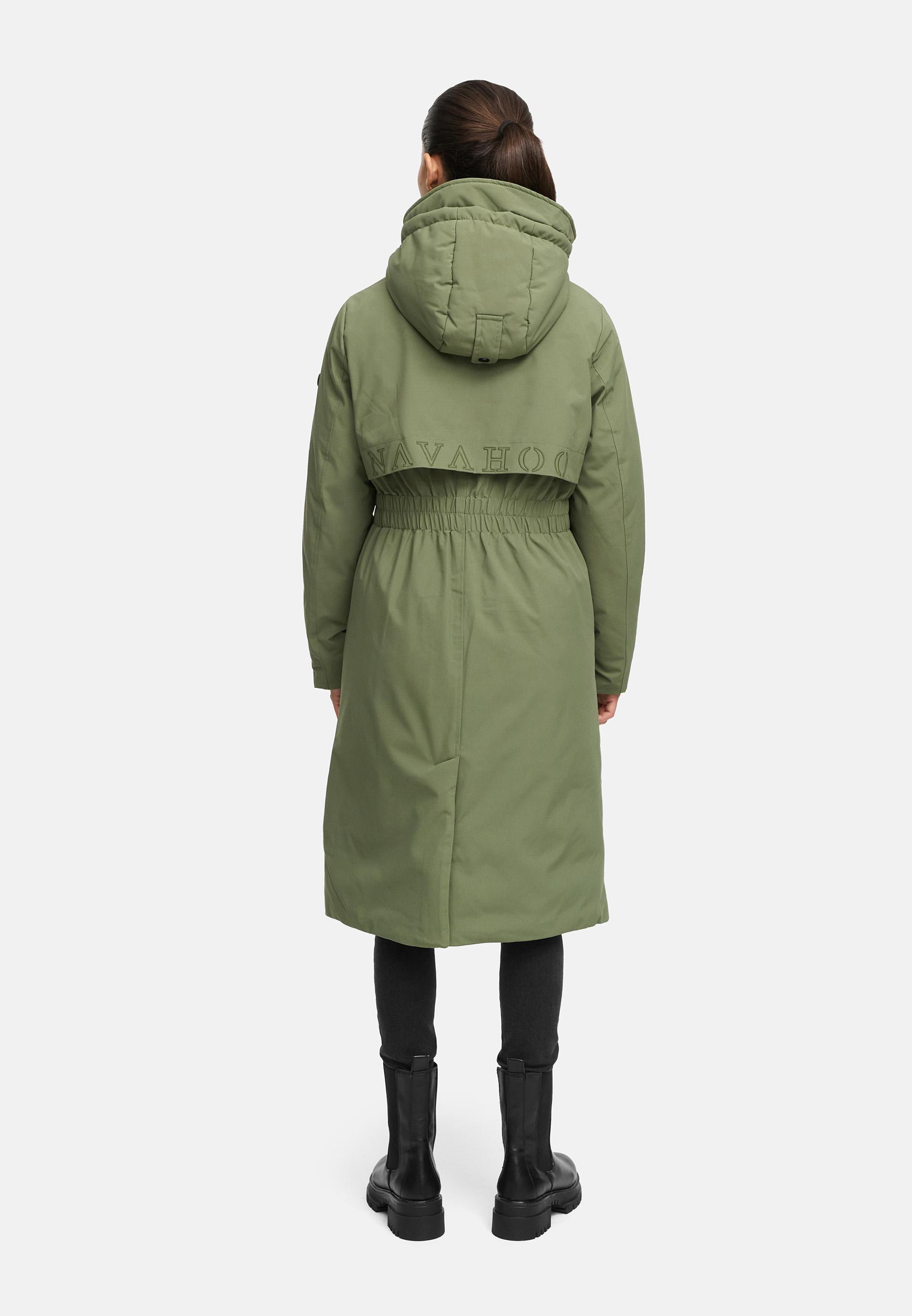 Wintermantel mit Kapuze "Eismelodie 14" Olive Leaf