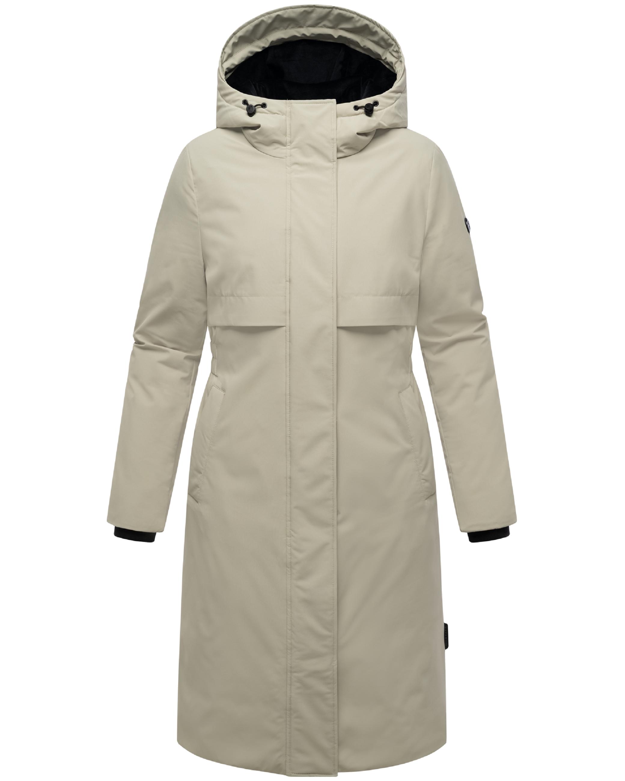 Wintermantel mit Kapuze "Eismelodie 14" Pebble Grey