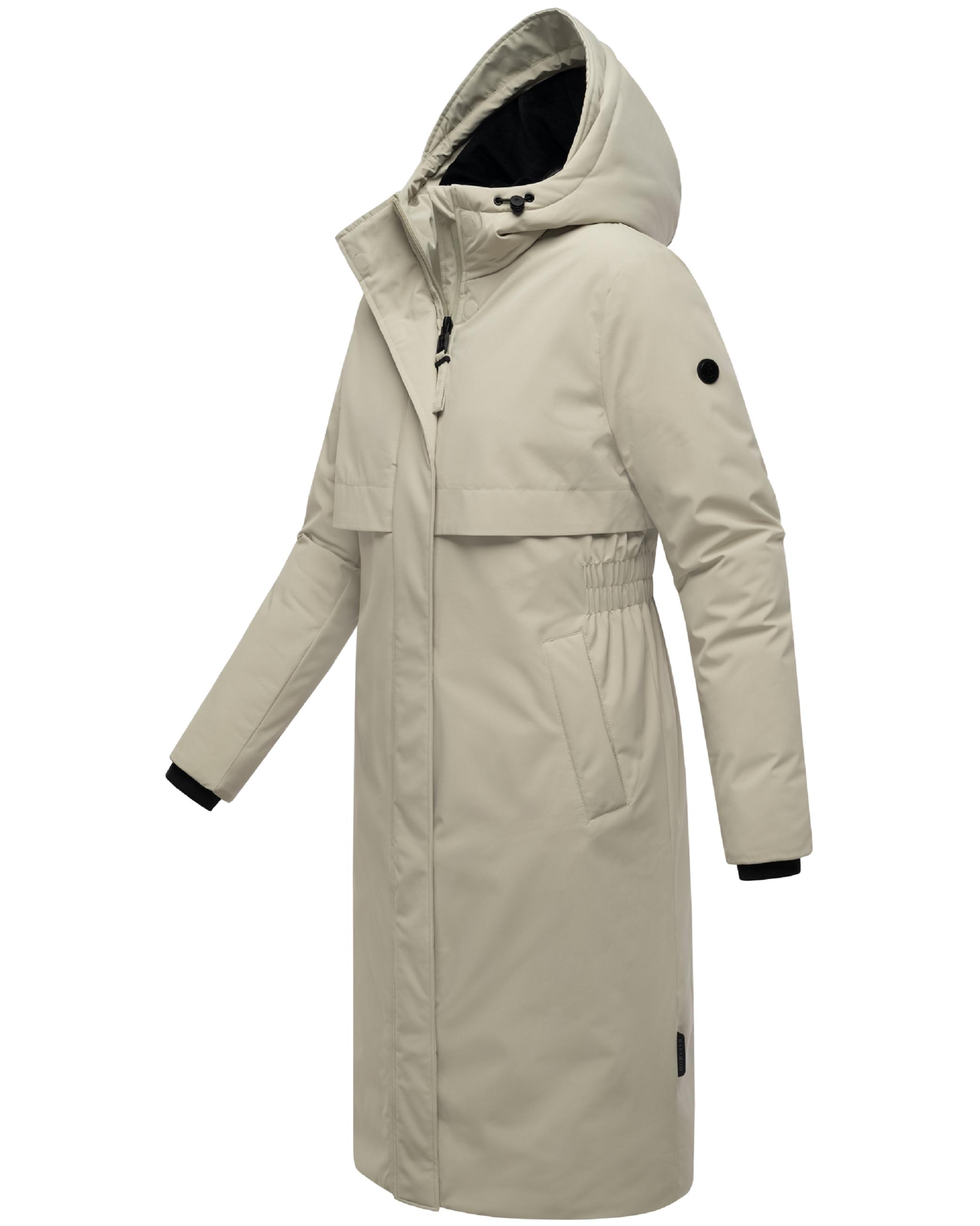 Wintermantel mit Kapuze "Eismelodie 14" Pebble Grey
