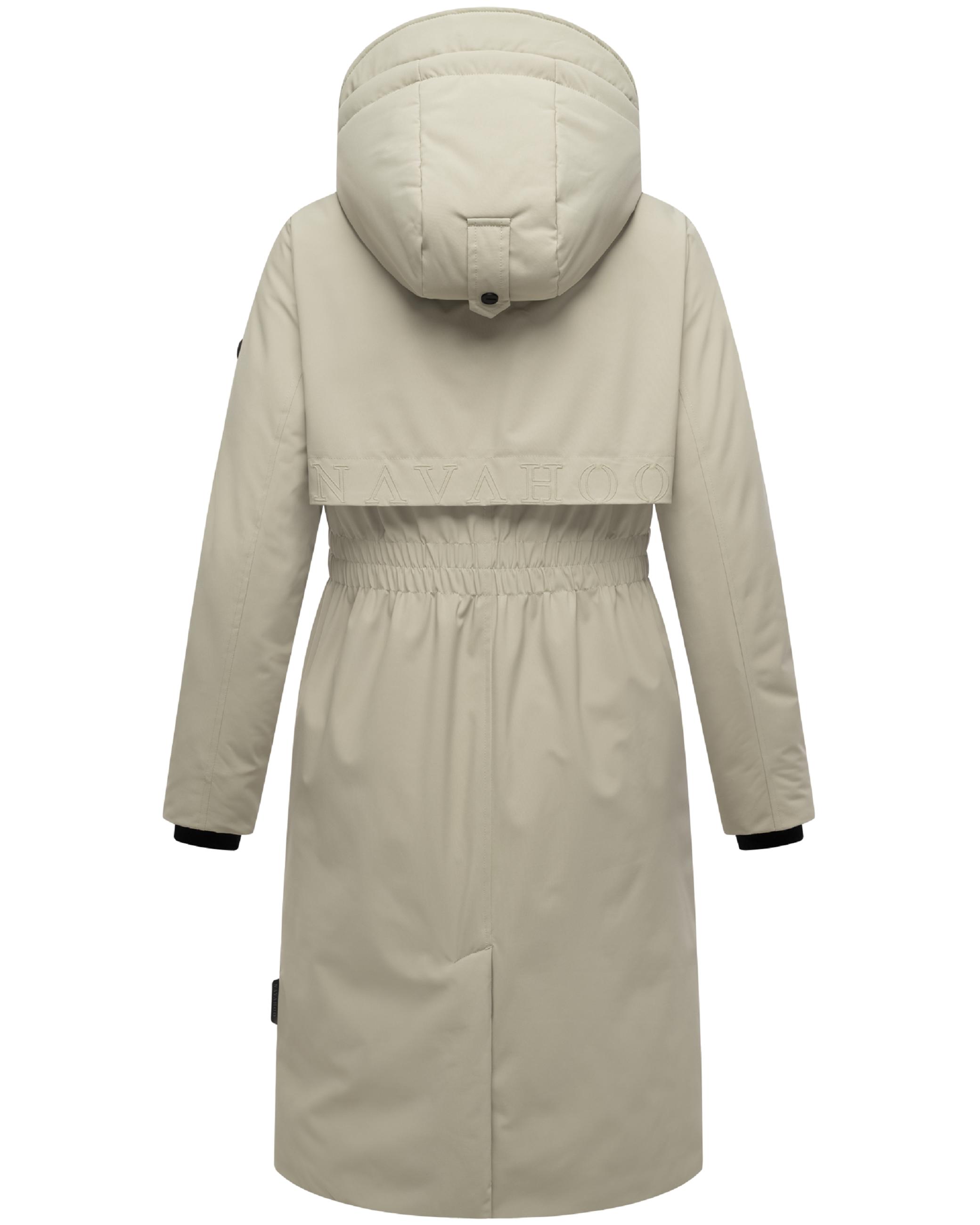 Wintermantel mit Kapuze "Eismelodie 14" Pebble Grey