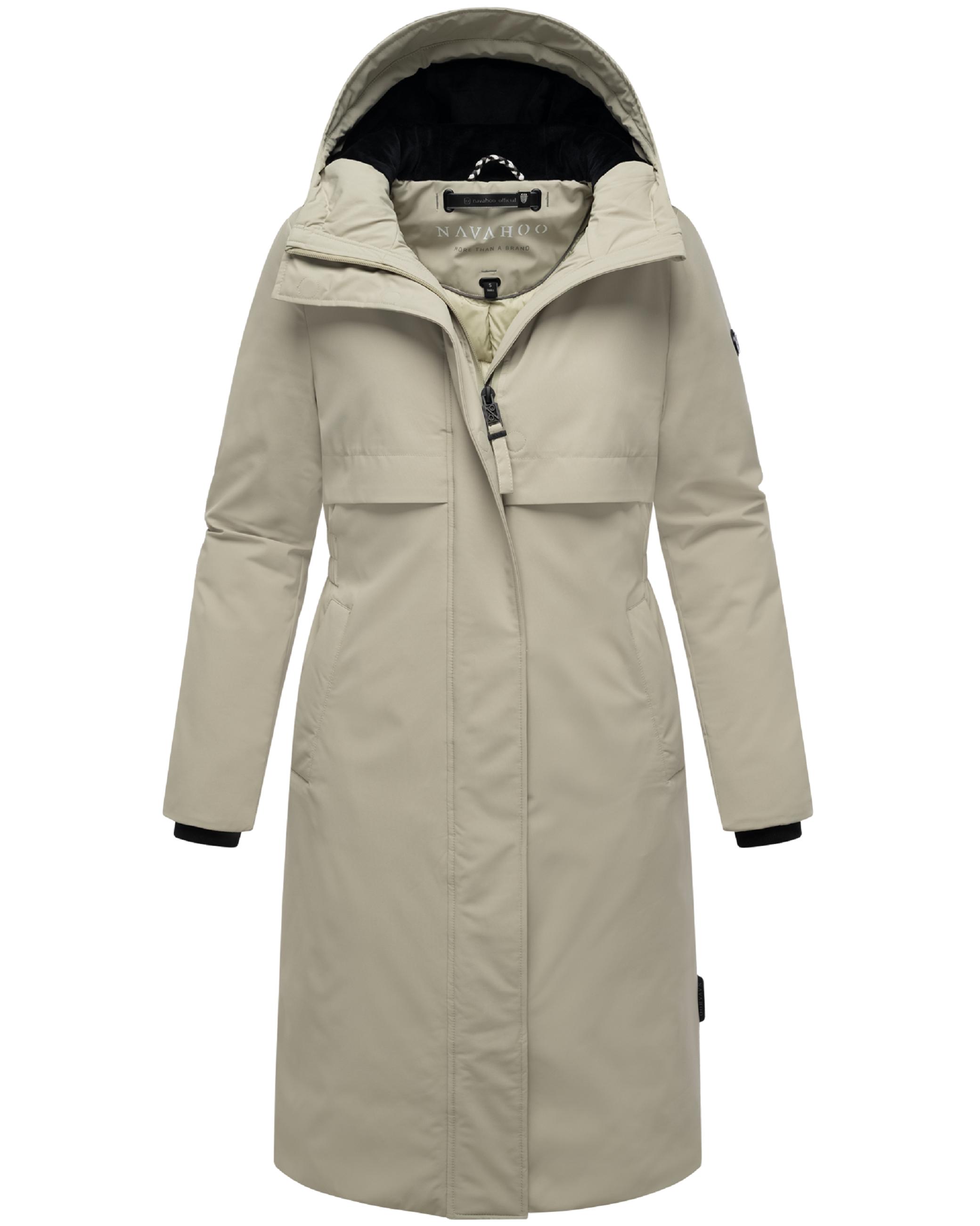 Wintermantel mit Kapuze "Eismelodie 14" Pebble Grey