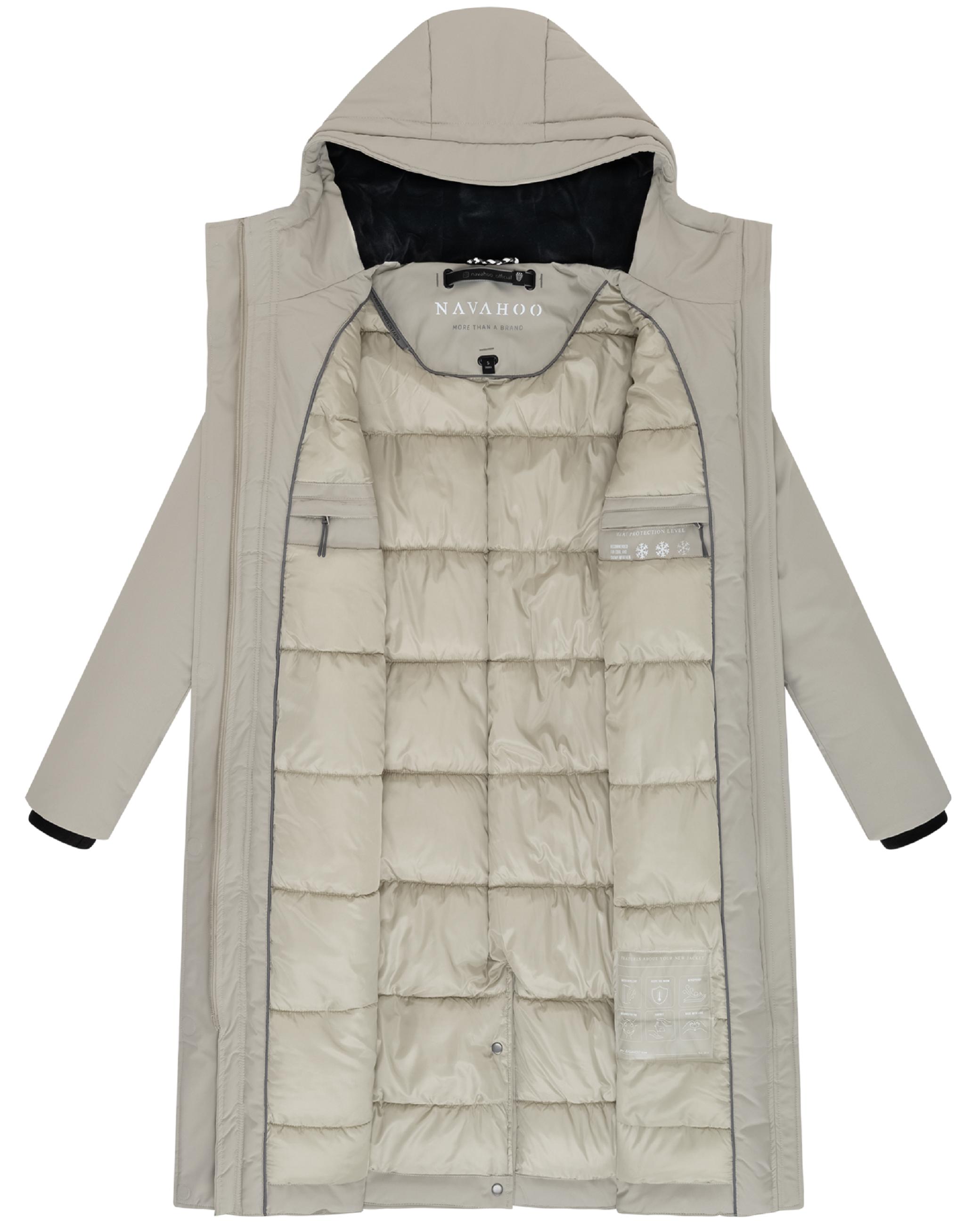 Wintermantel mit Kapuze "Eismelodie 14" Pebble Grey