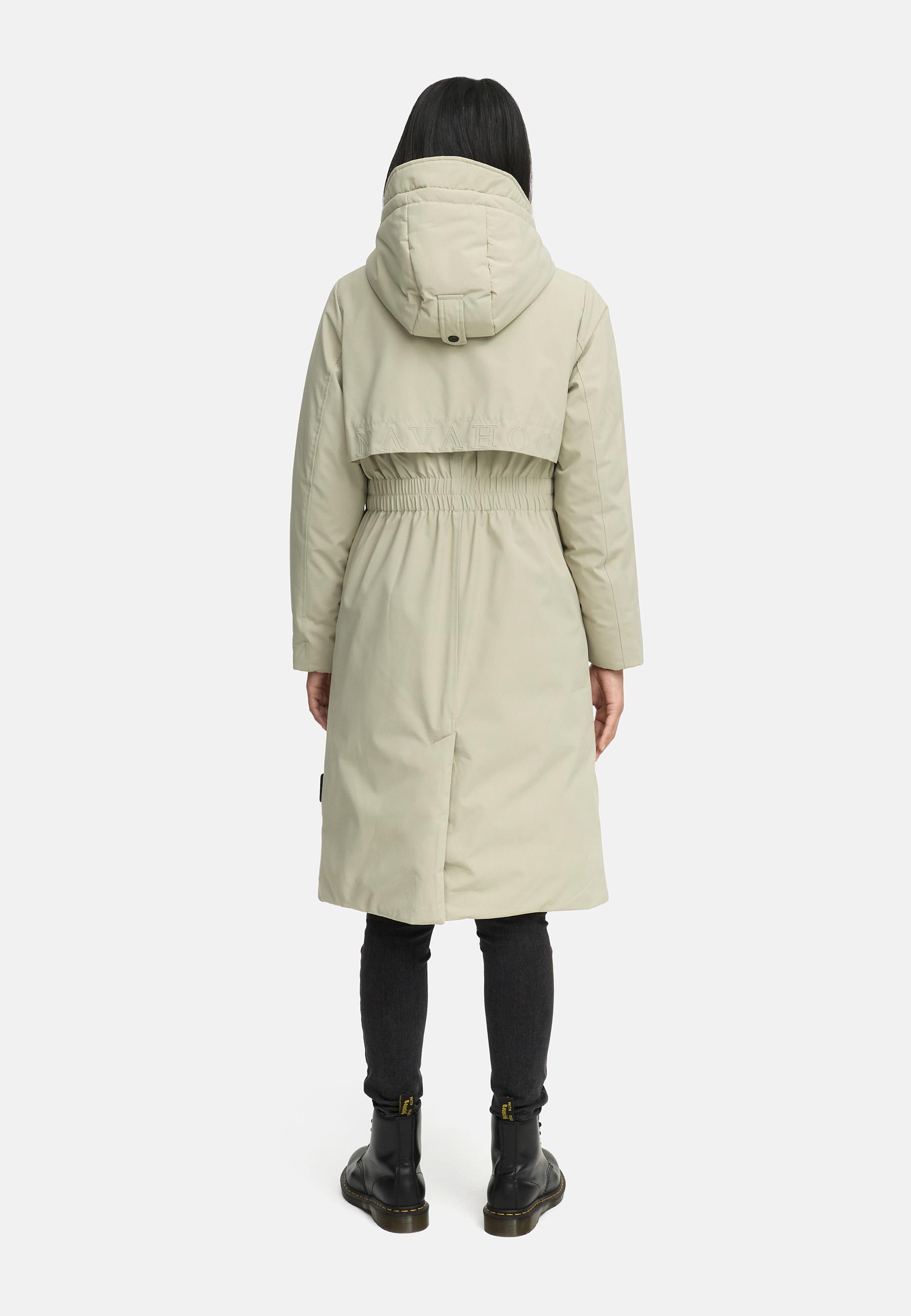 Wintermantel mit Kapuze "Eismelodie 14" Pebble Grey