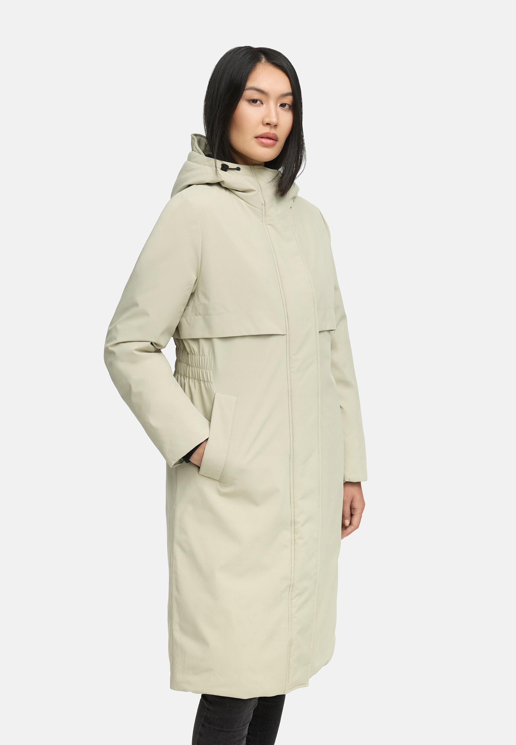Wintermantel mit Kapuze "Eismelodie 14" Pebble Grey