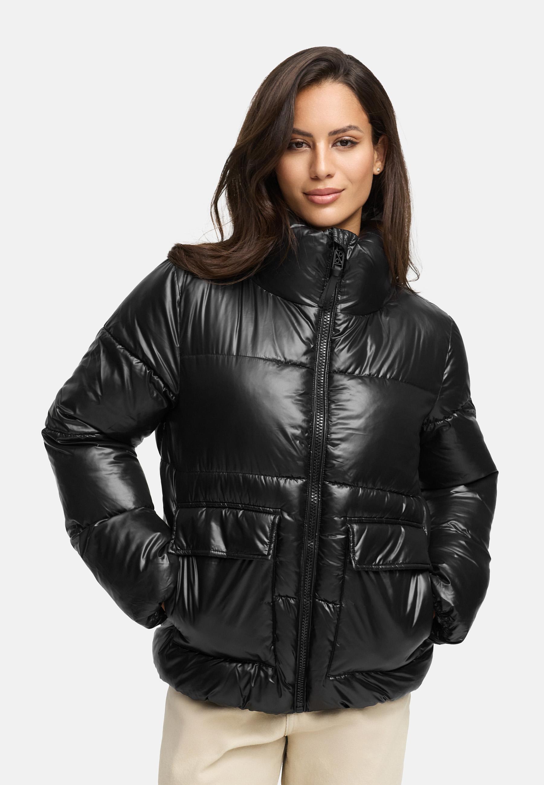 Kurze Damen Winter Steppjacke "Eispracht 14" Black