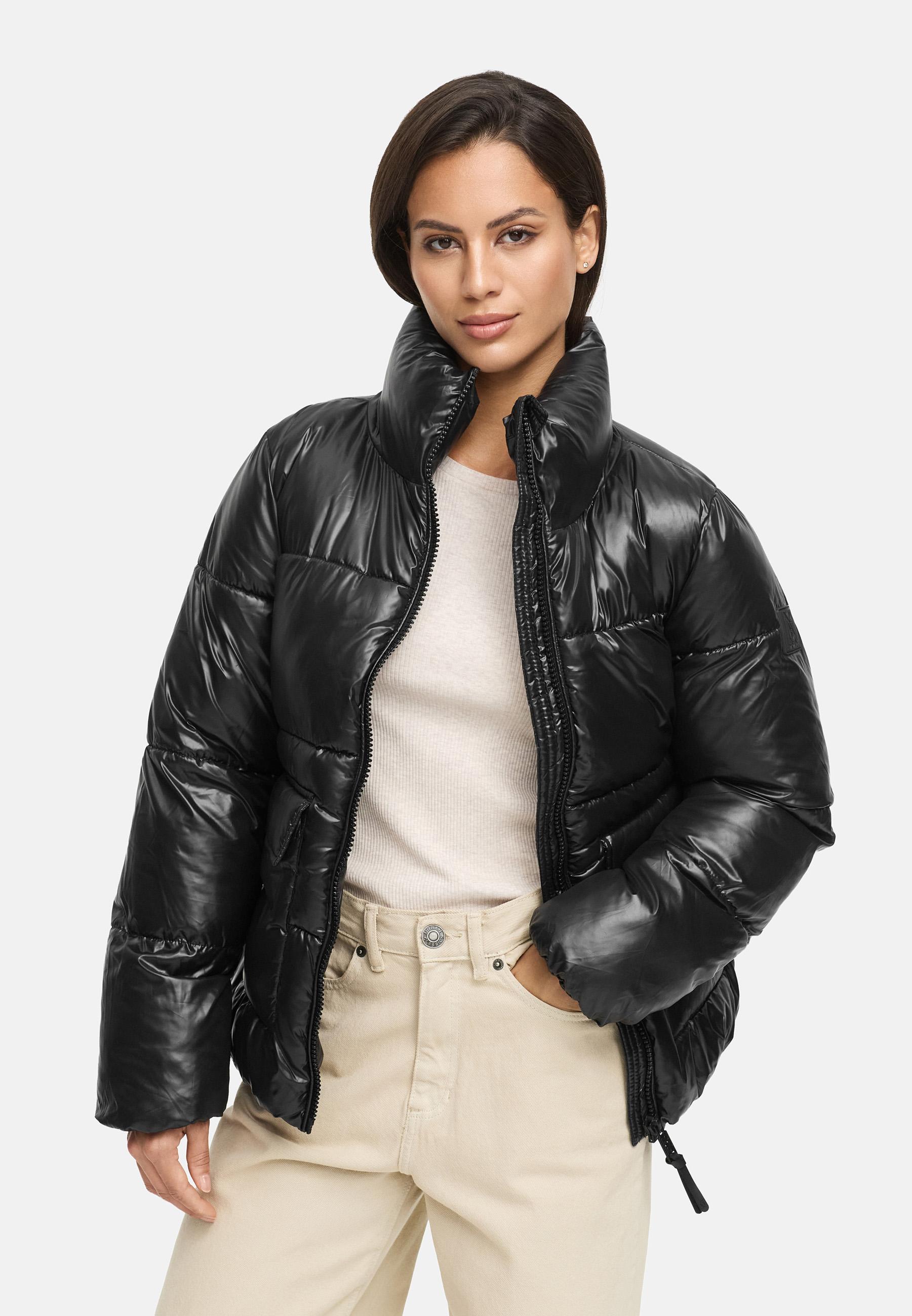 Kurze Damen Winter Steppjacke "Eispracht 14" Black