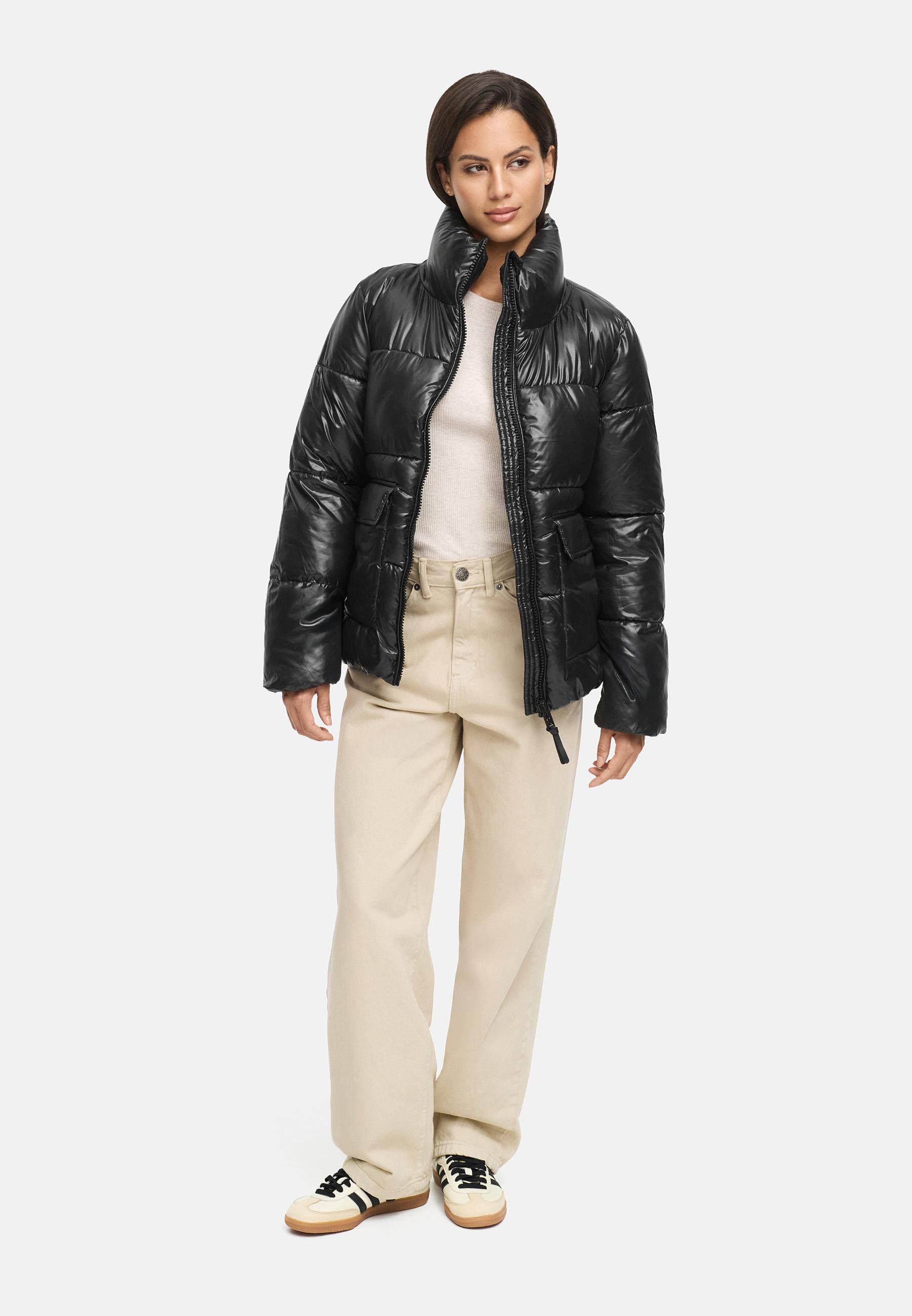 Kurze Damen Winter Steppjacke "Eispracht 14" Black