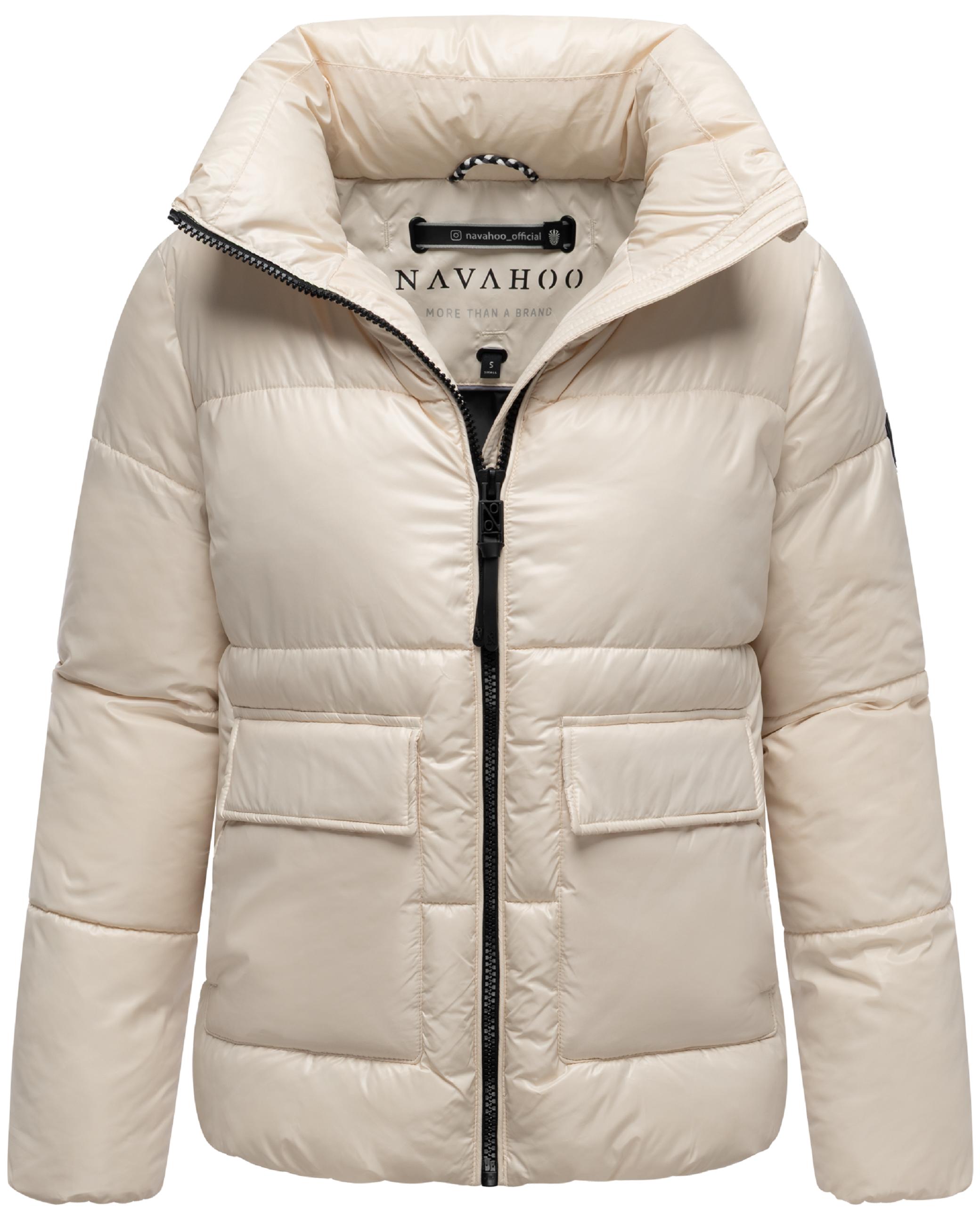 Kurze Damen Winter Steppjacke "Eispracht 14" Cream