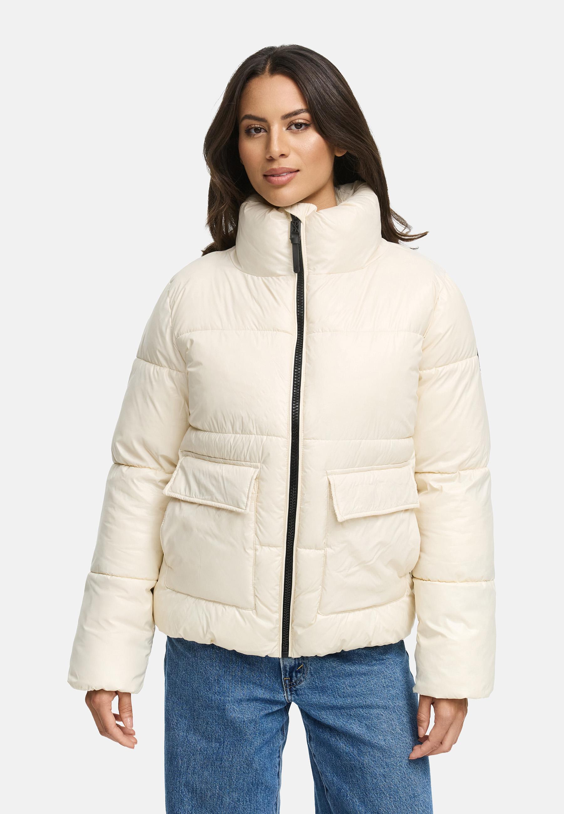 Kurze Damen Winter Steppjacke "Eispracht 14" Cream