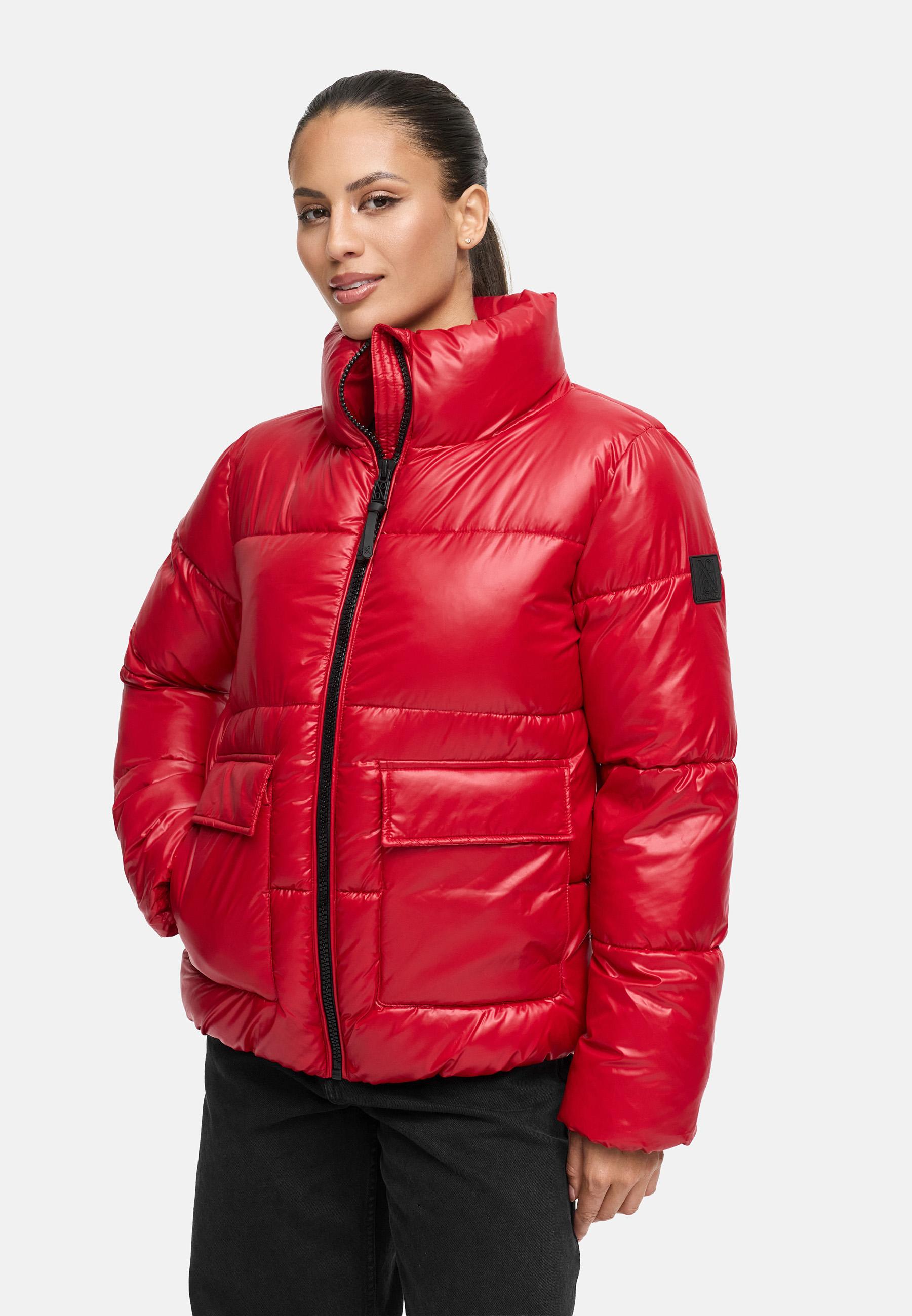 Kurze Damen Winter Steppjacke "Eispracht 14" Deep Red