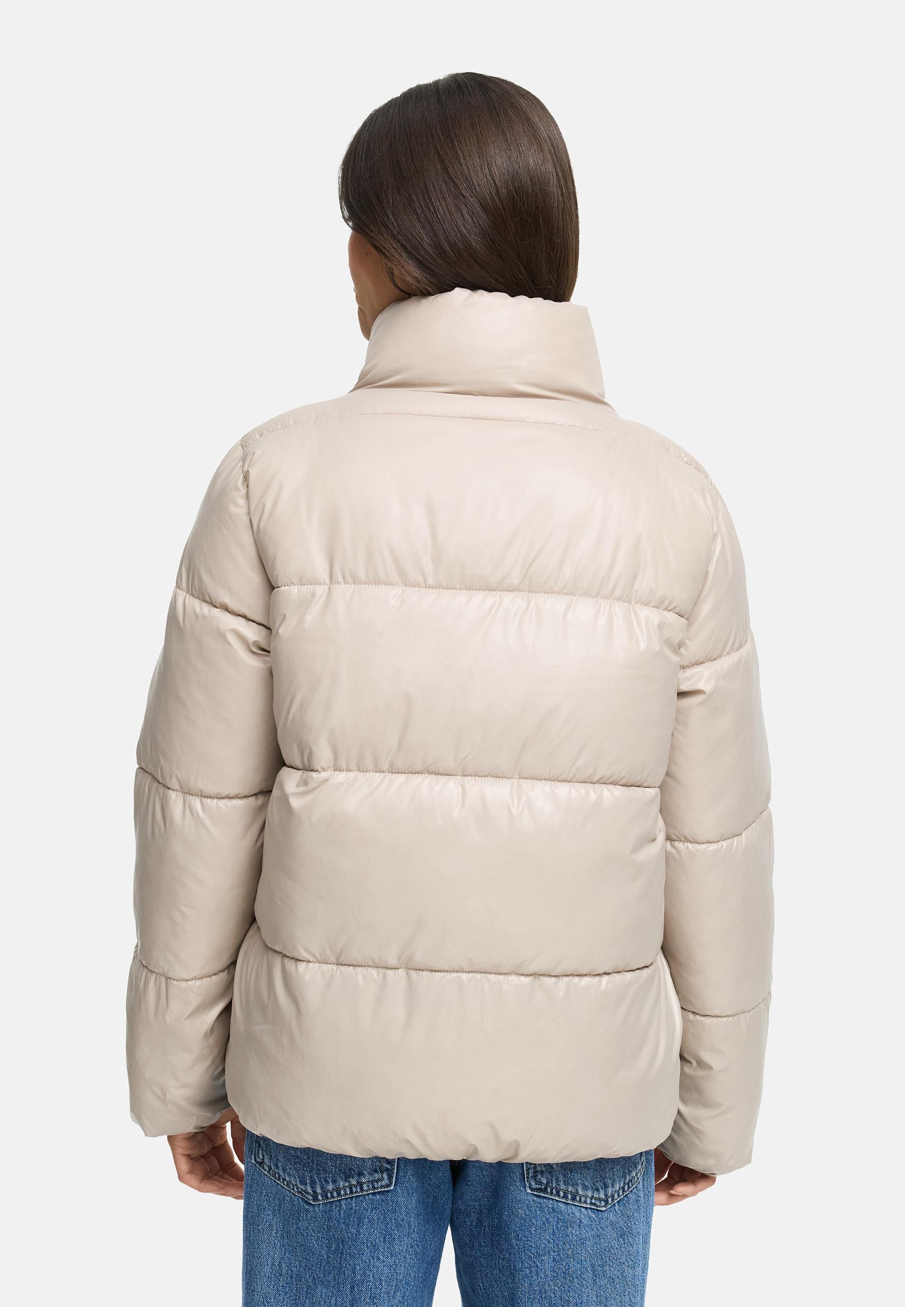 Kurze Damen Winter Steppjacke "Eispracht 14" Light Taupe