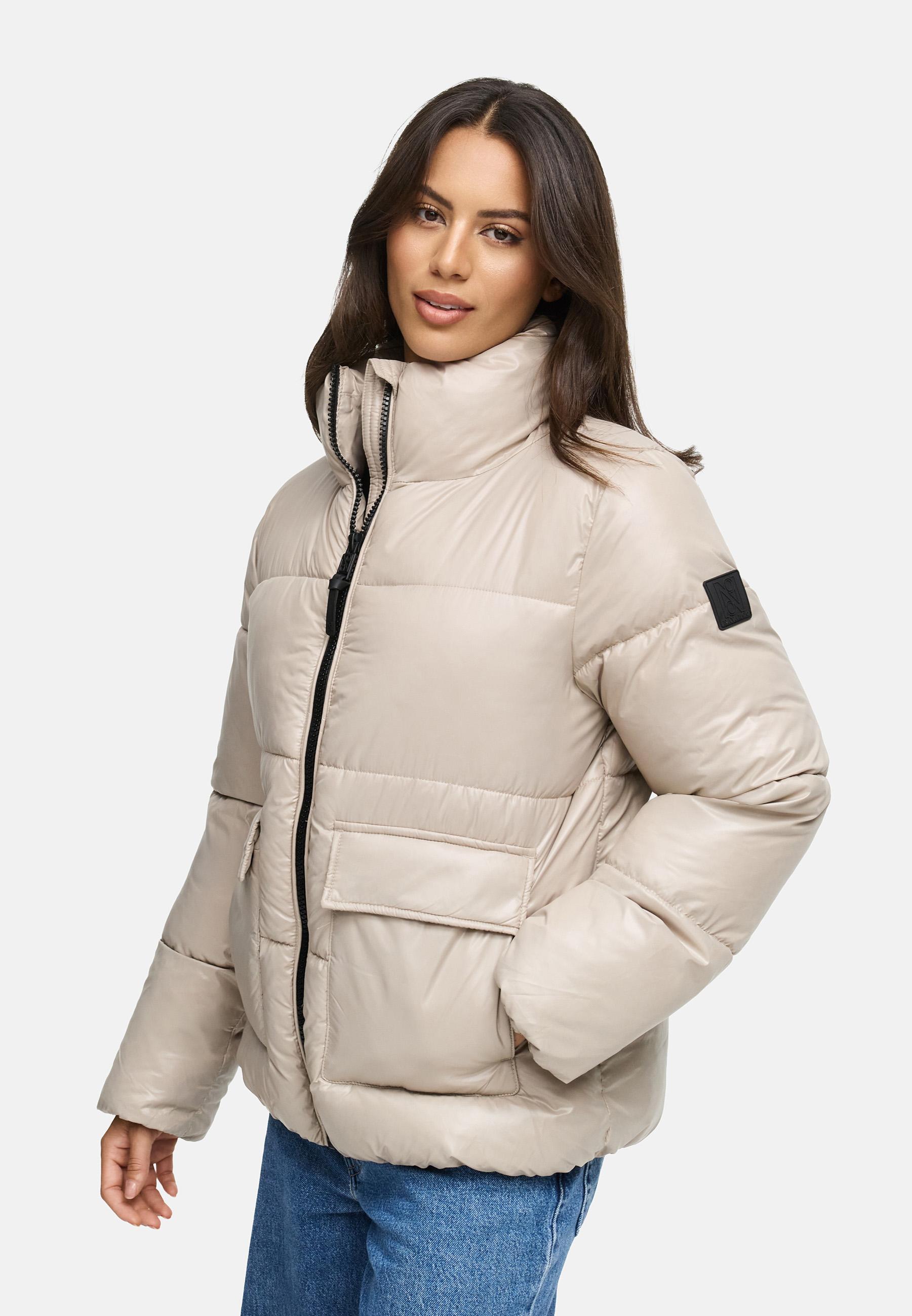 Kurze Damen Winter Steppjacke "Eispracht 14" Light Taupe