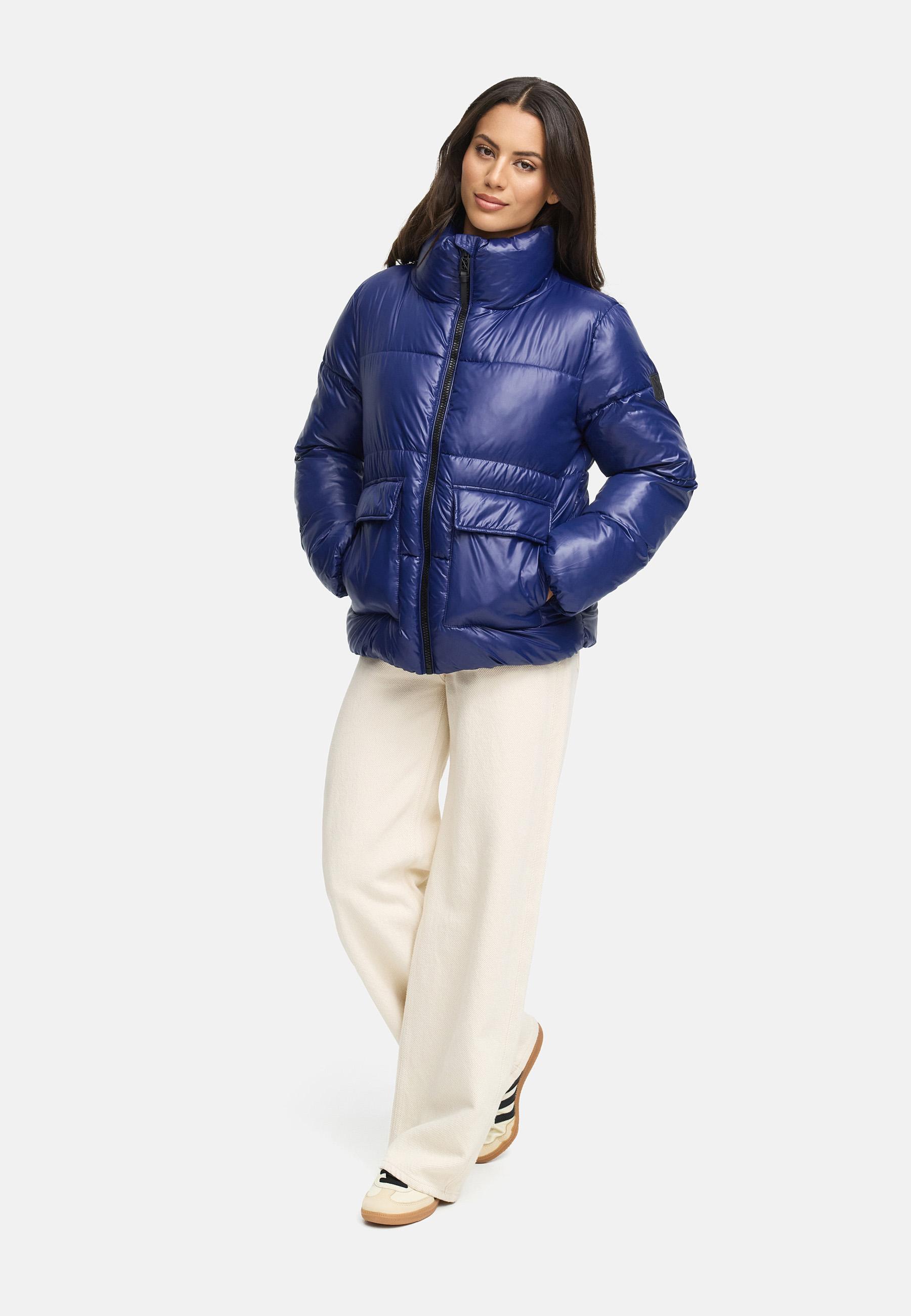 Kurze Damen Winter Steppjacke "Eispracht 14" Navy