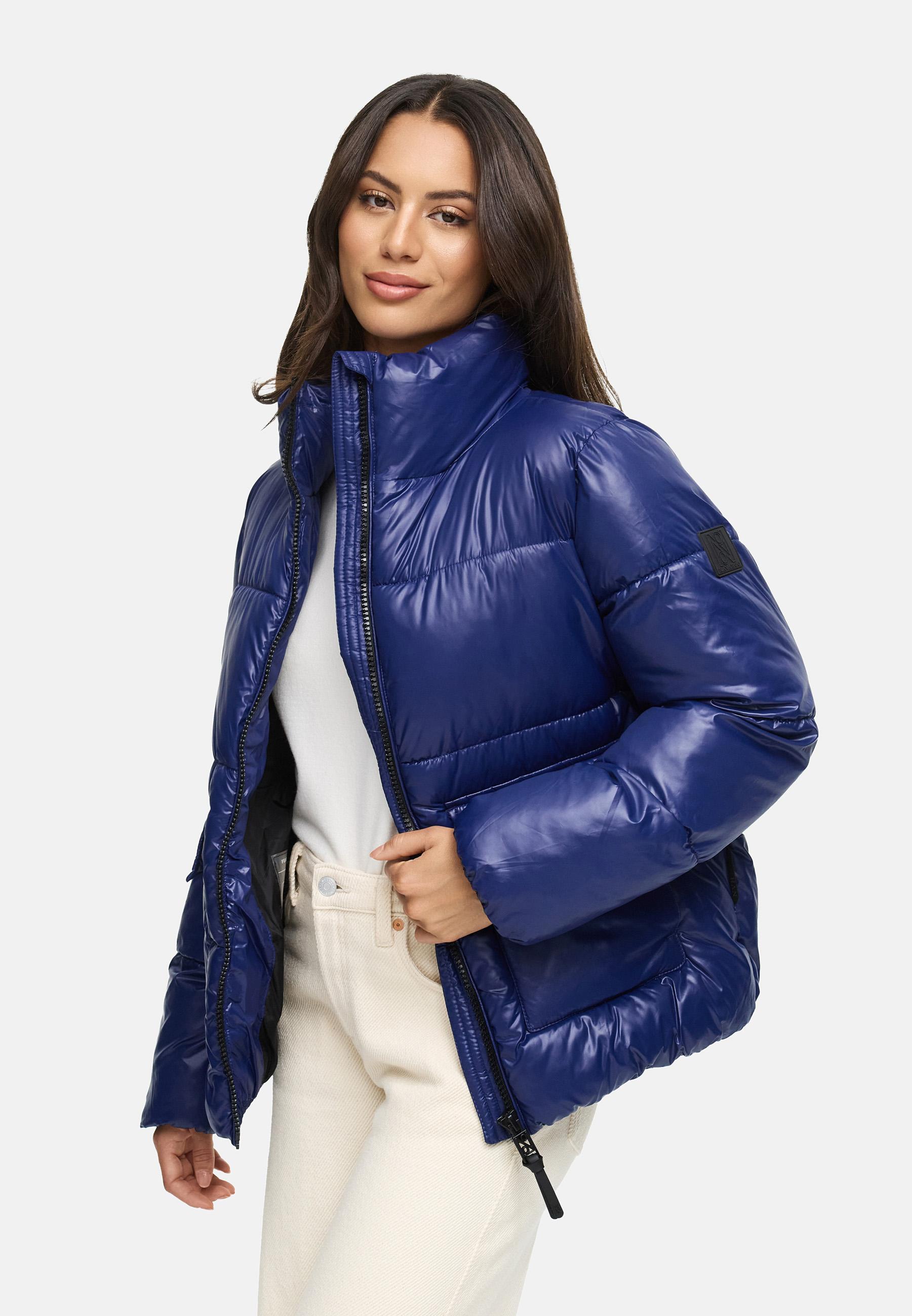Kurze Damen Winter Steppjacke "Eispracht 14" Navy