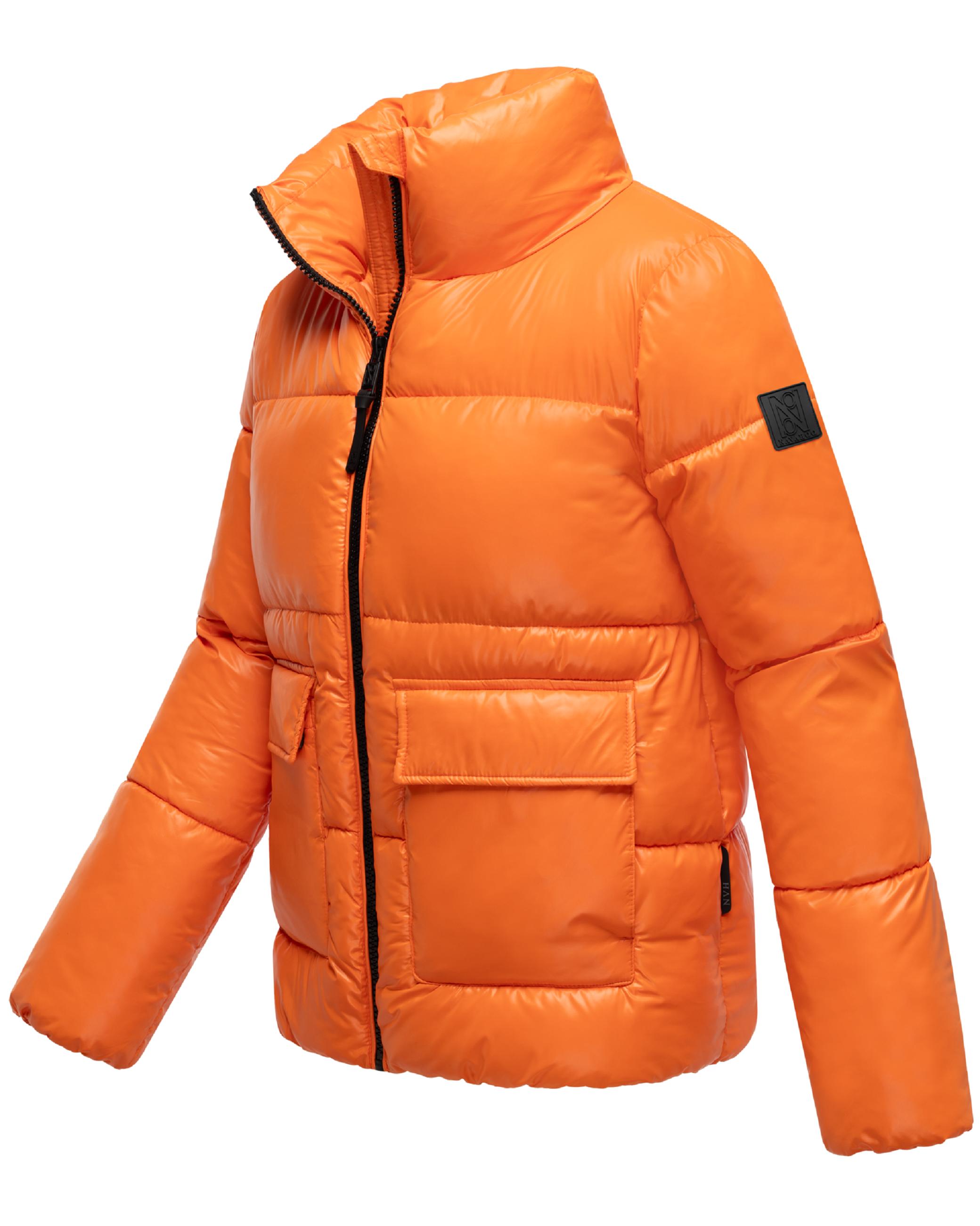 Kurze Damen Winter Steppjacke "Eispracht 14" Orange