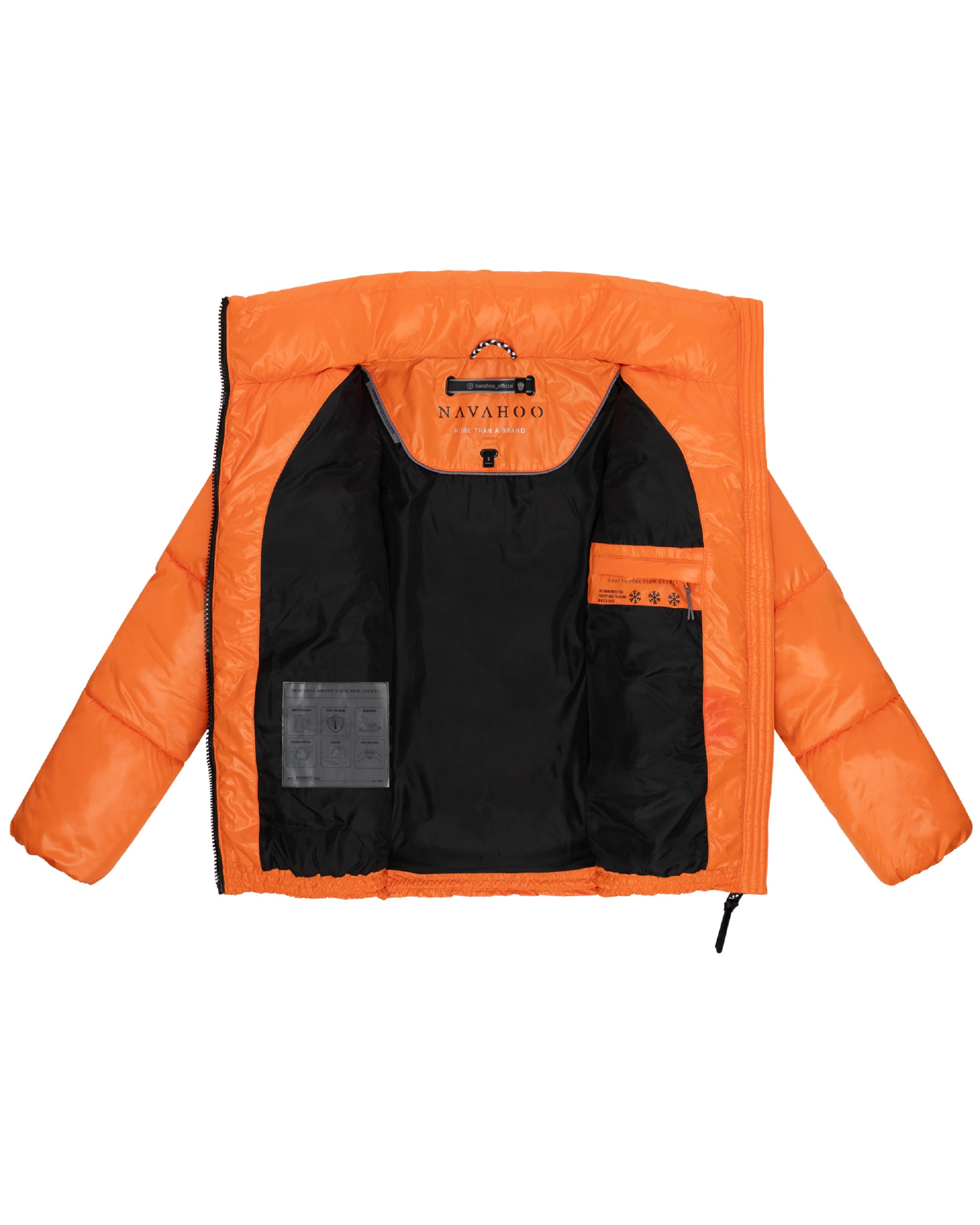 Kurze Damen Winter Steppjacke "Eispracht 14" Orange