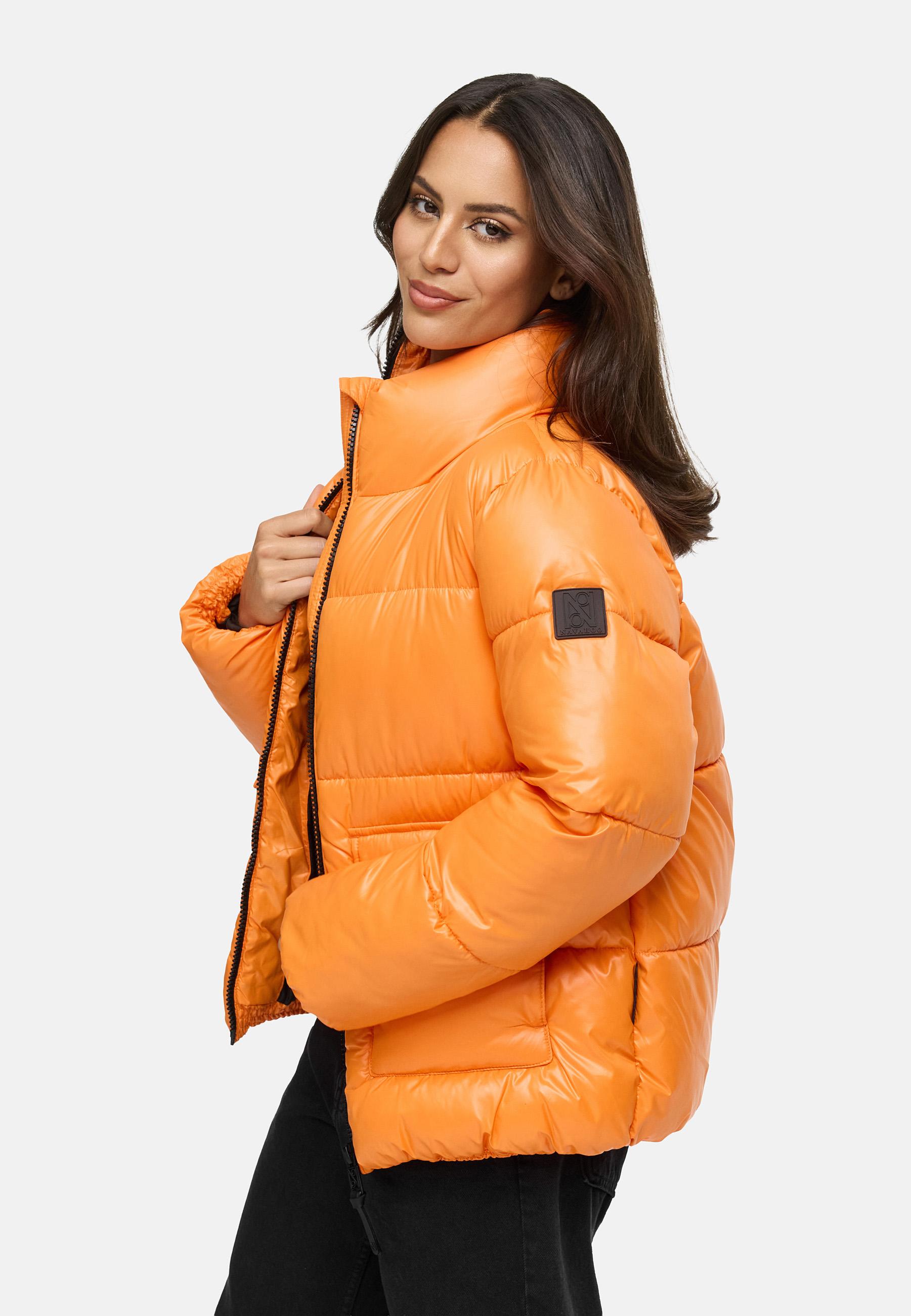 Kurze Damen Winter Steppjacke "Eispracht 14" Orange