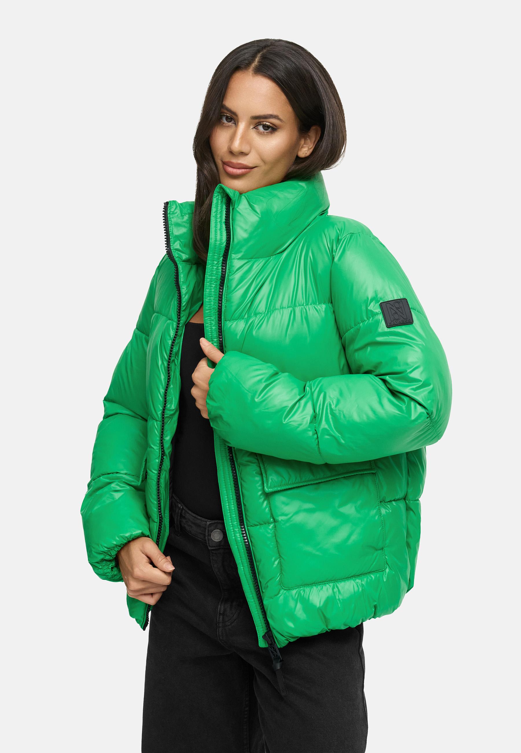 Kurze Damen Winter Steppjacke "Eispracht 14" Smaragd Green