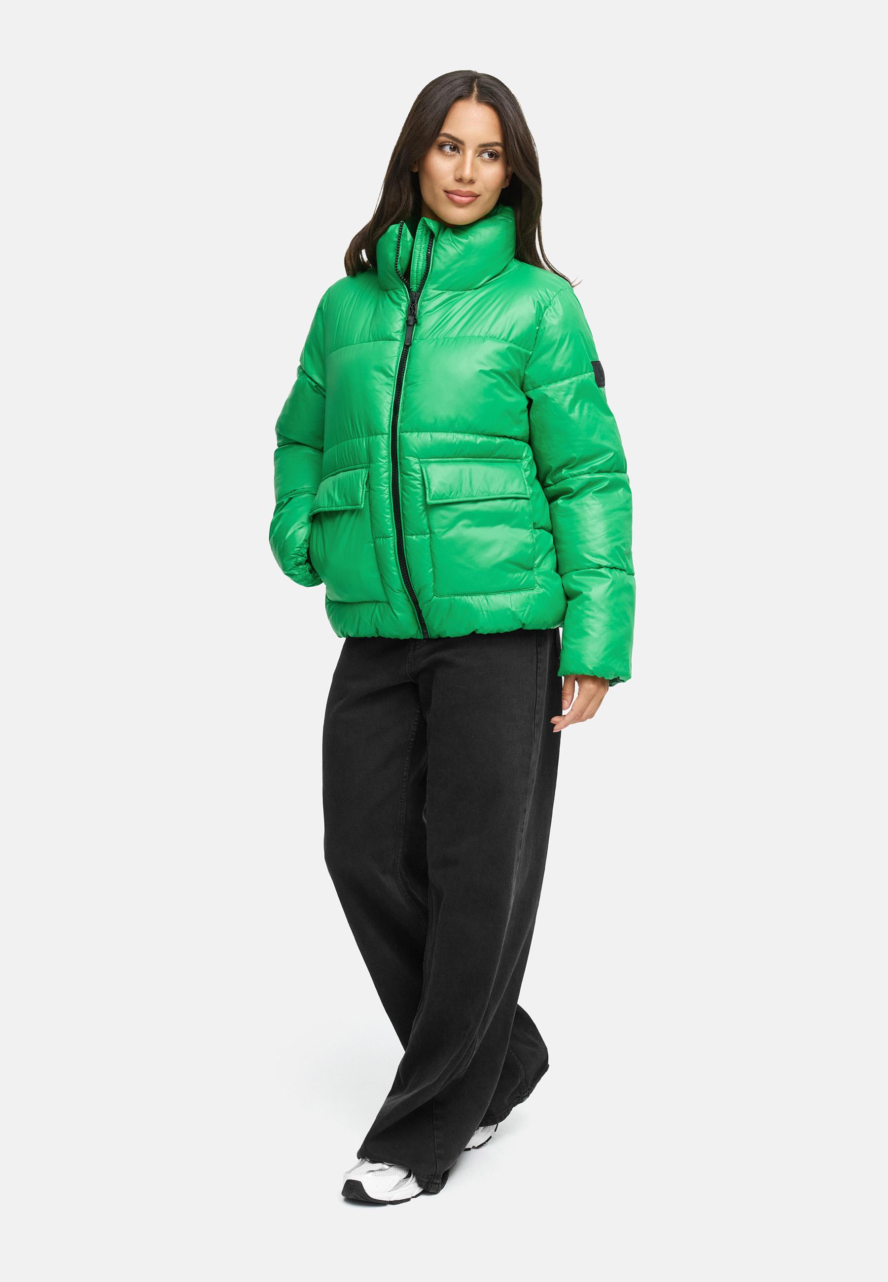 Kurze Damen Winter Steppjacke "Eispracht 14" Smaragd Green