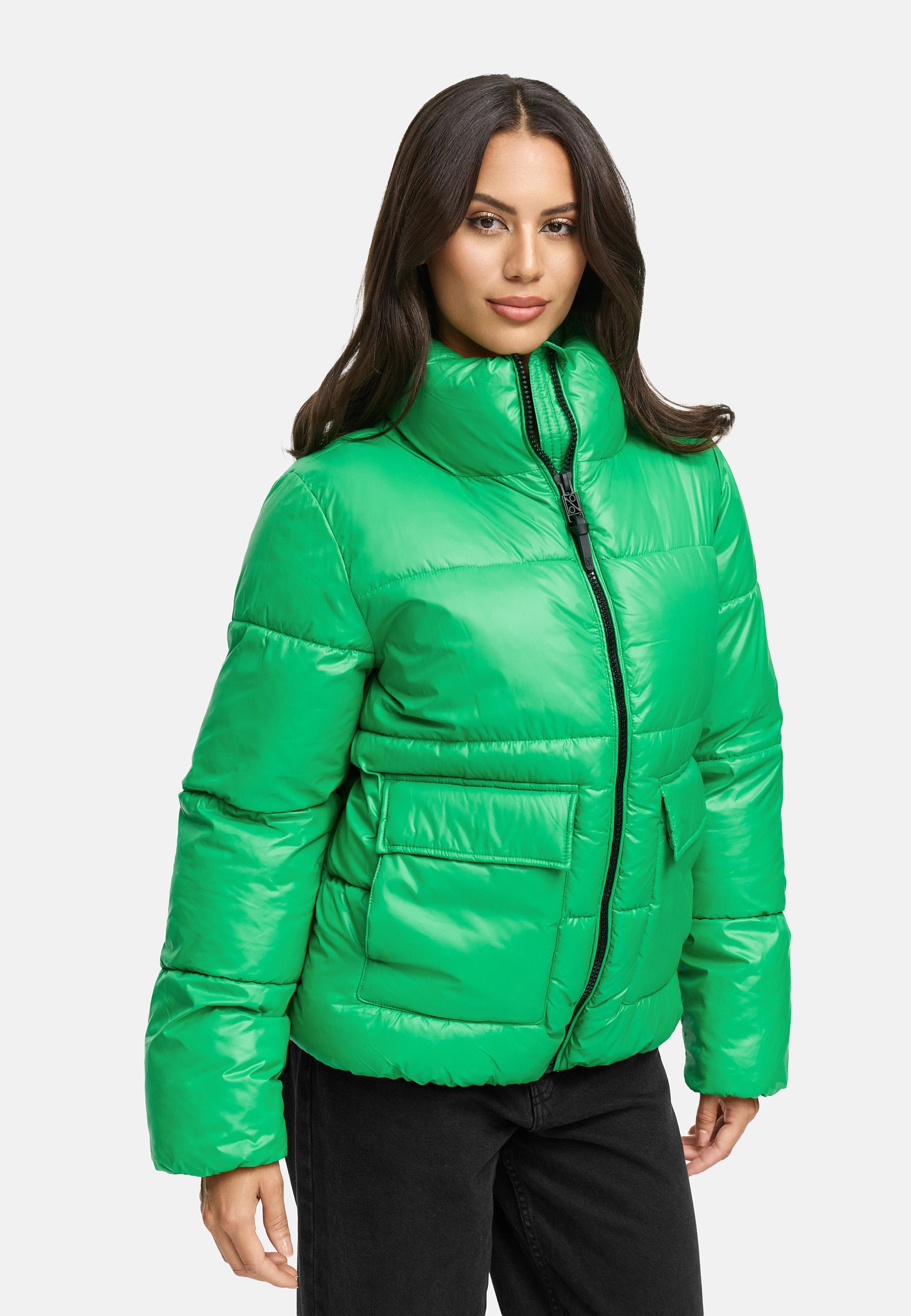 Kurze Damen Winter Steppjacke "Eispracht 14" Smaragd Green