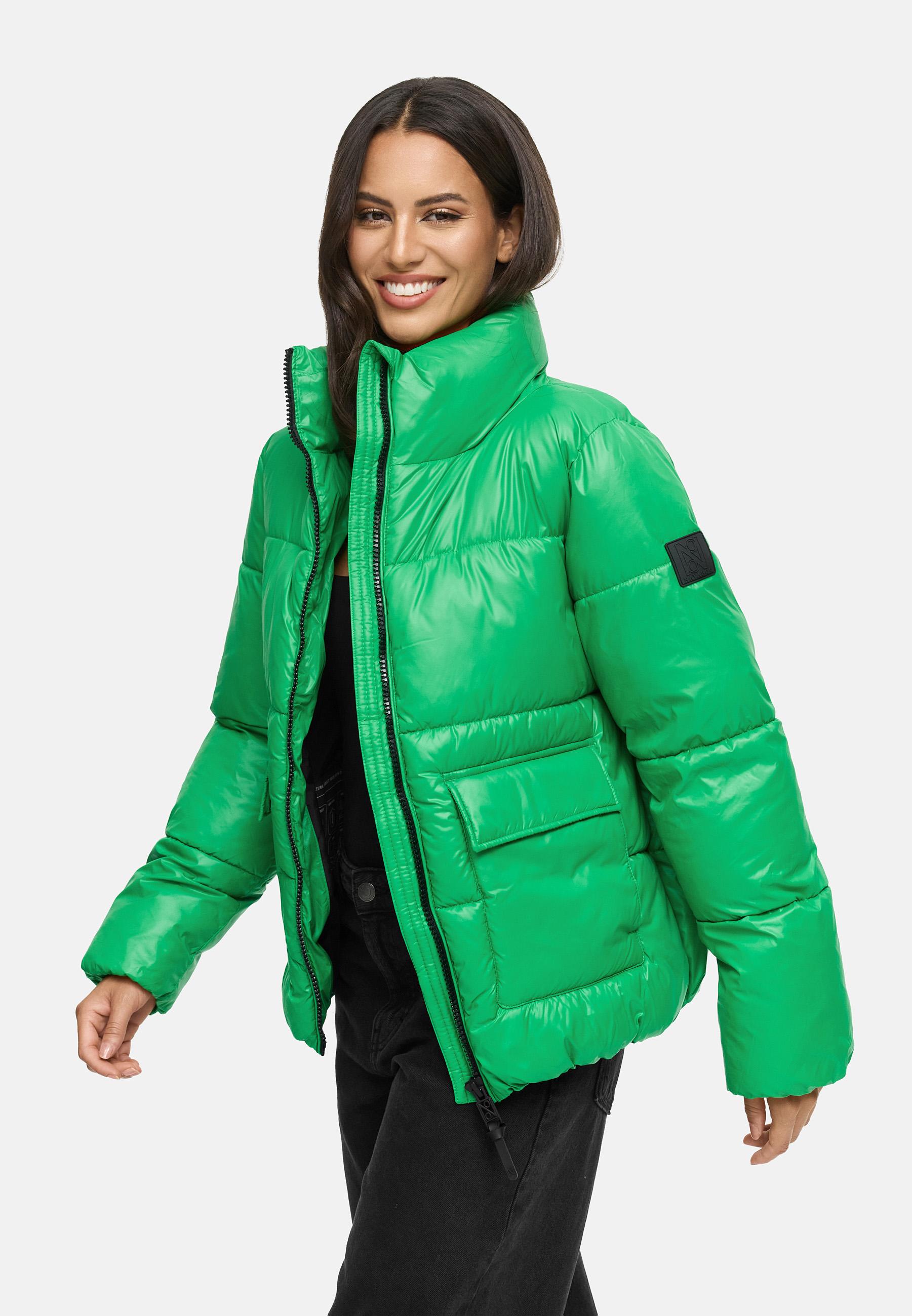 Kurze Damen Winter Steppjacke "Eispracht 14" Smaragd Green