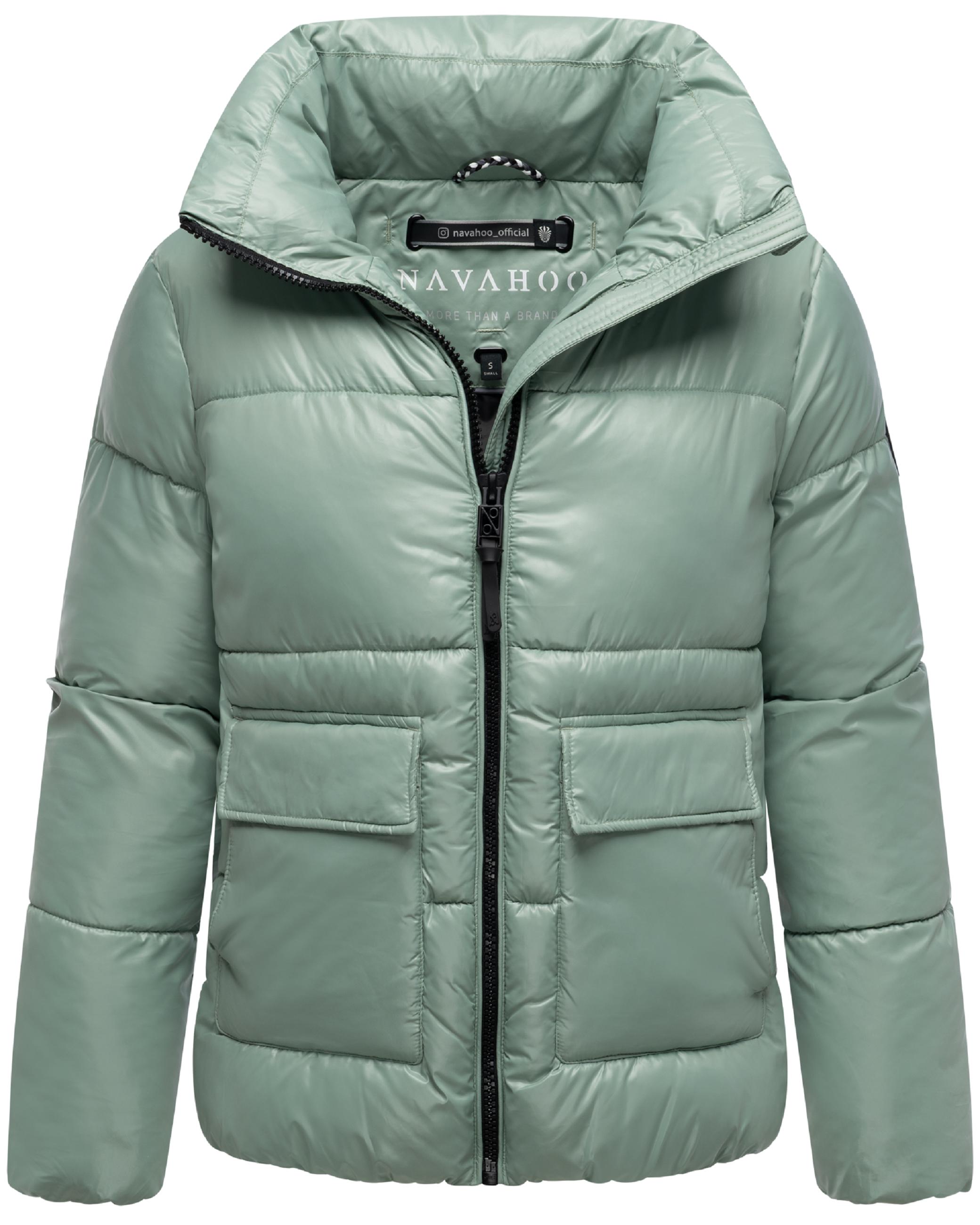 Kurze Damen Winter Steppjacke "Eispracht 14" Smokey Mint