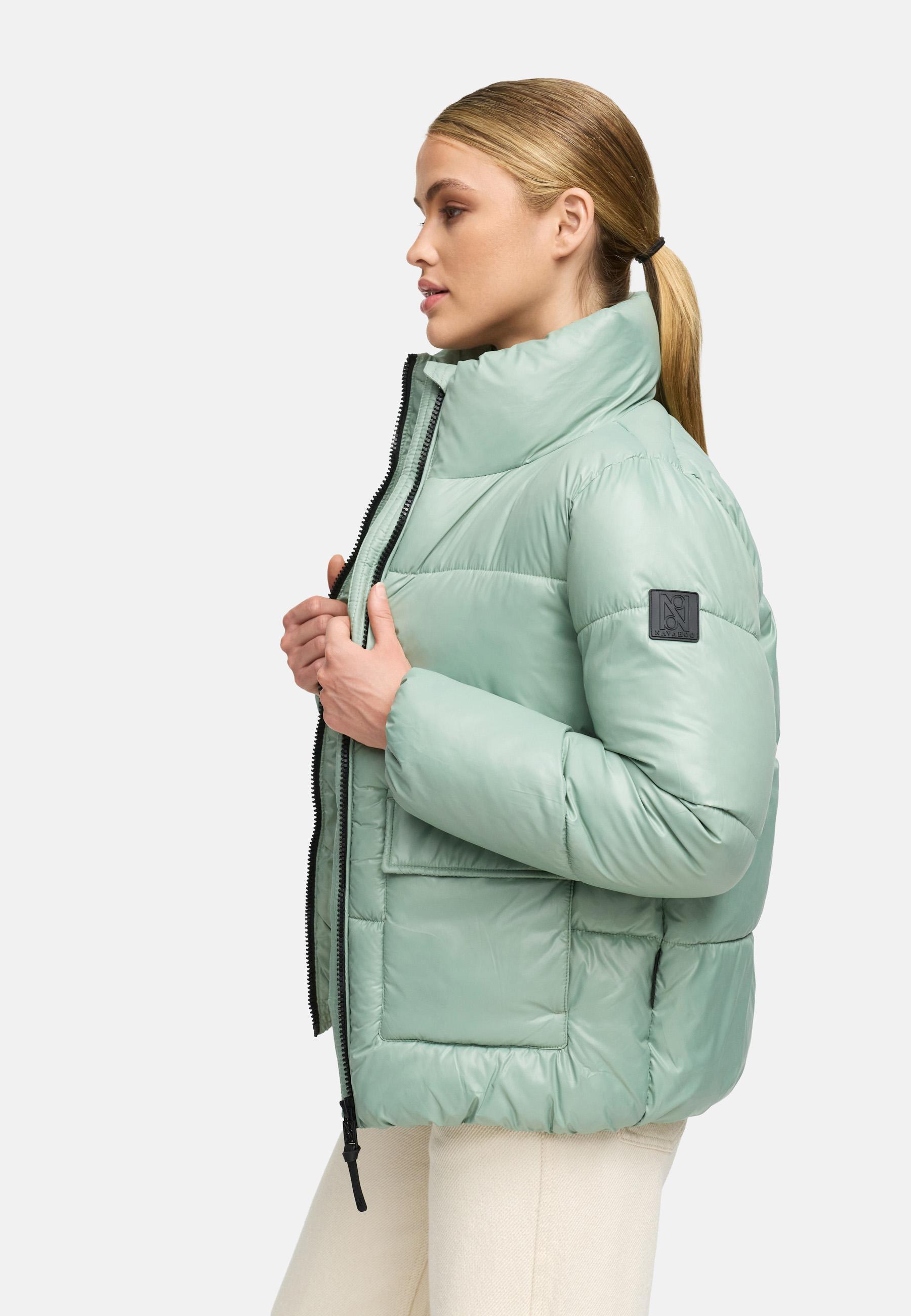 Kurze Damen Winter Steppjacke "Eispracht 14" Smokey Mint