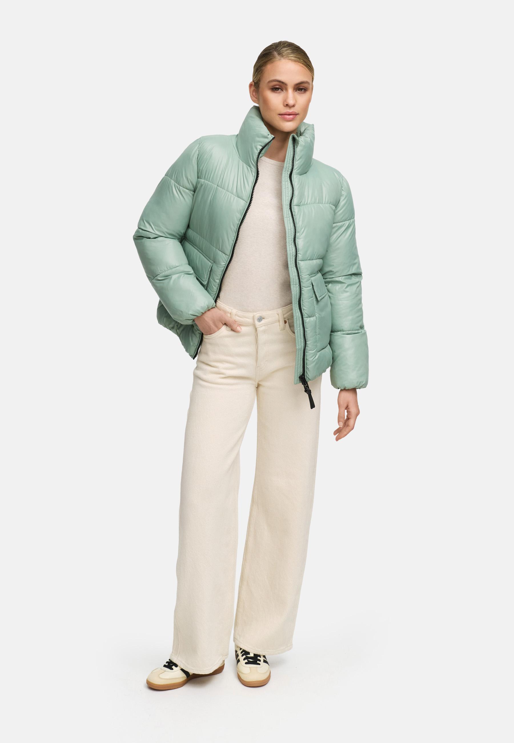 Kurze Damen Winter Steppjacke "Eispracht 14" Smokey Mint