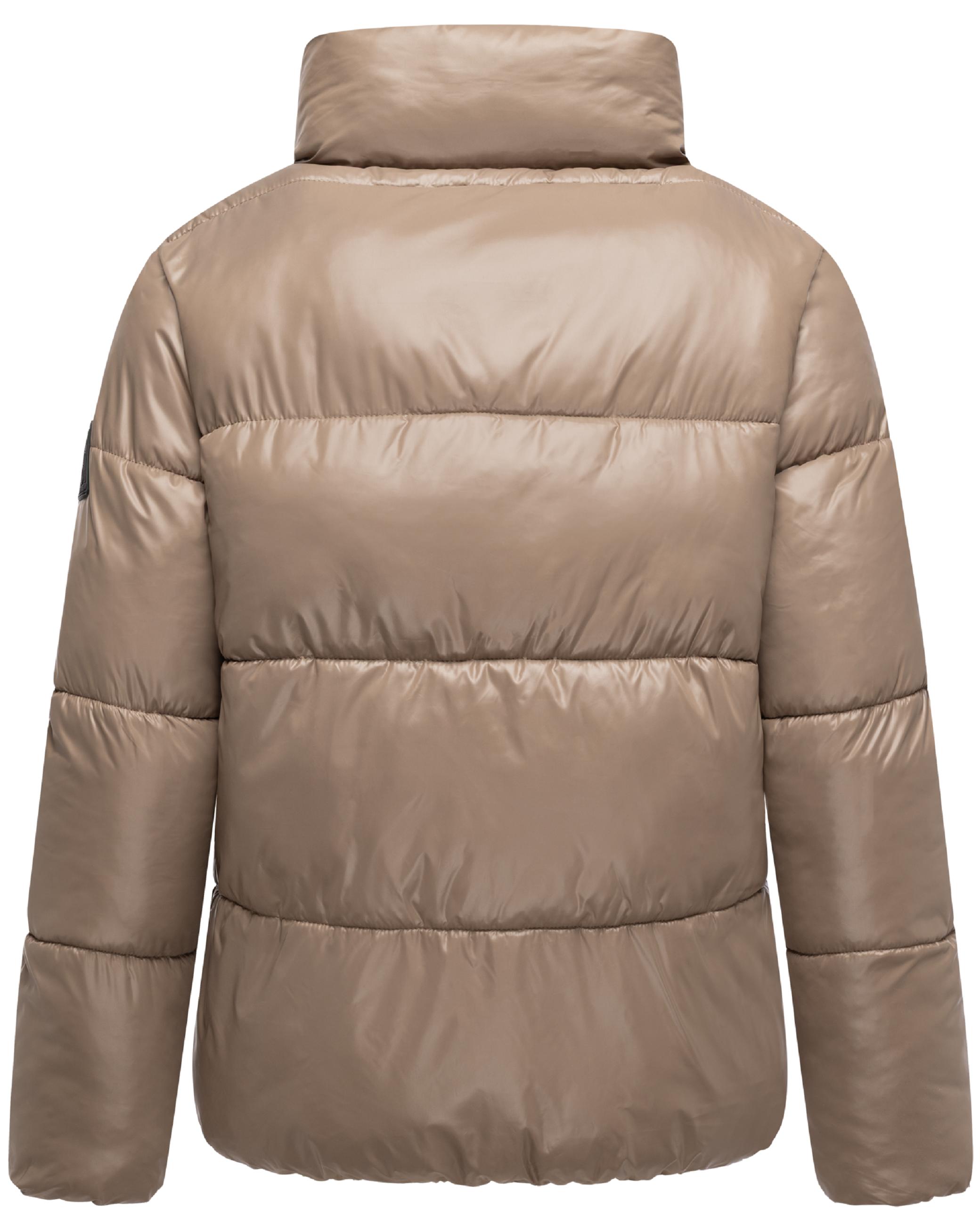 Kurze Damen Winter Steppjacke "Eispracht 14" Taupe Grey