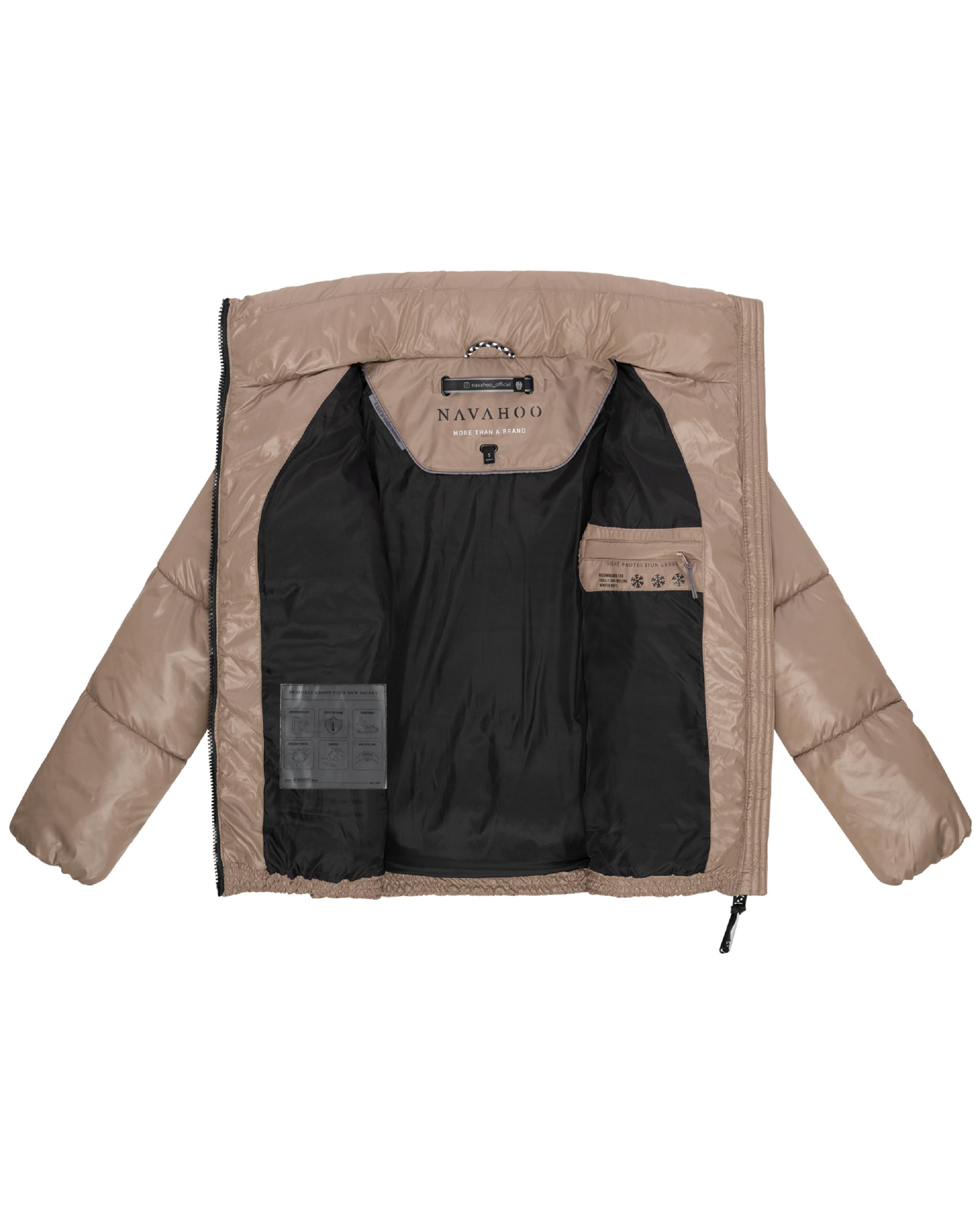 Kurze Damen Winter Steppjacke "Eispracht 14" Taupe Grey