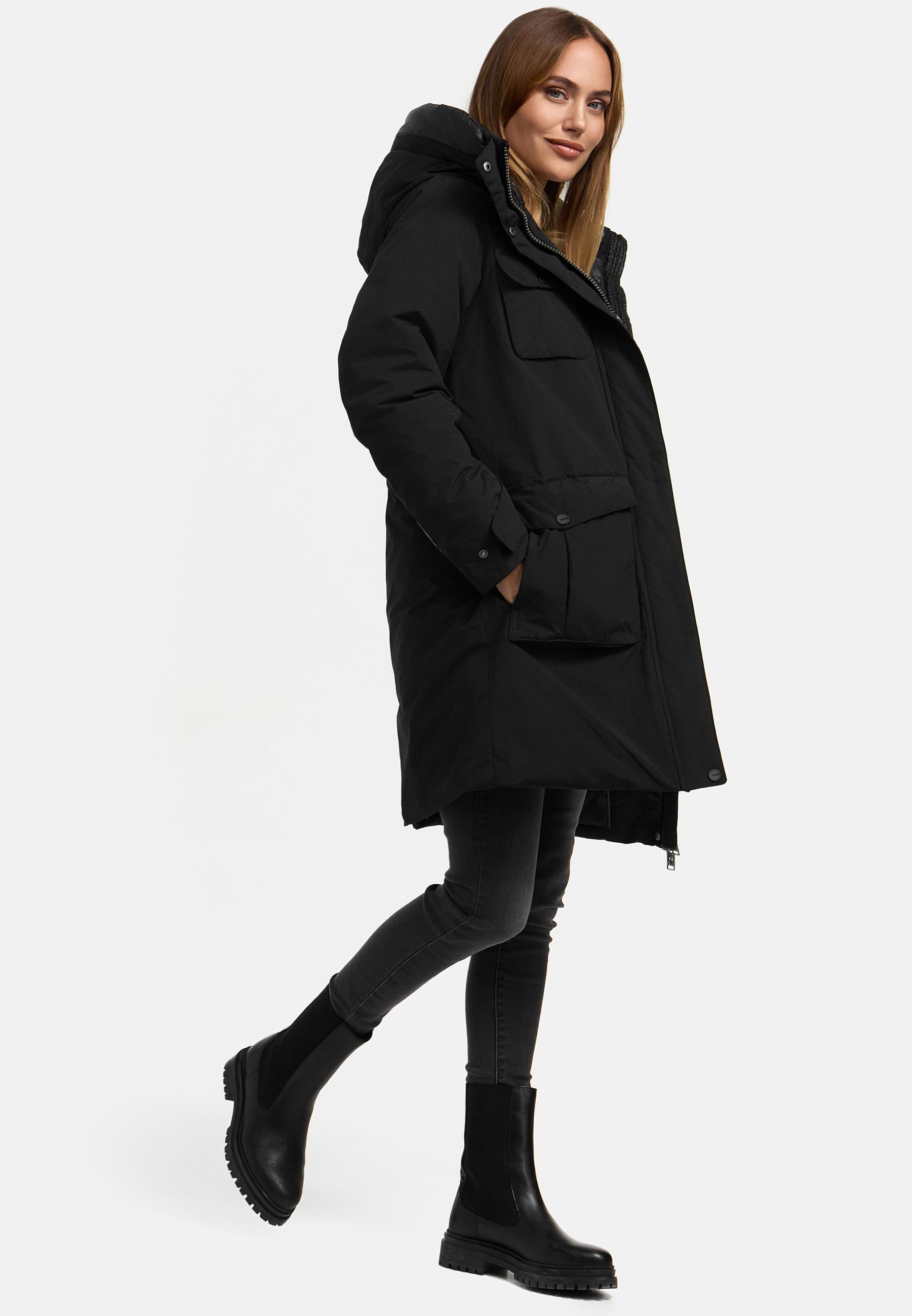 Winterjacke Jacke mit Kapuze "Eissturm 14" Black