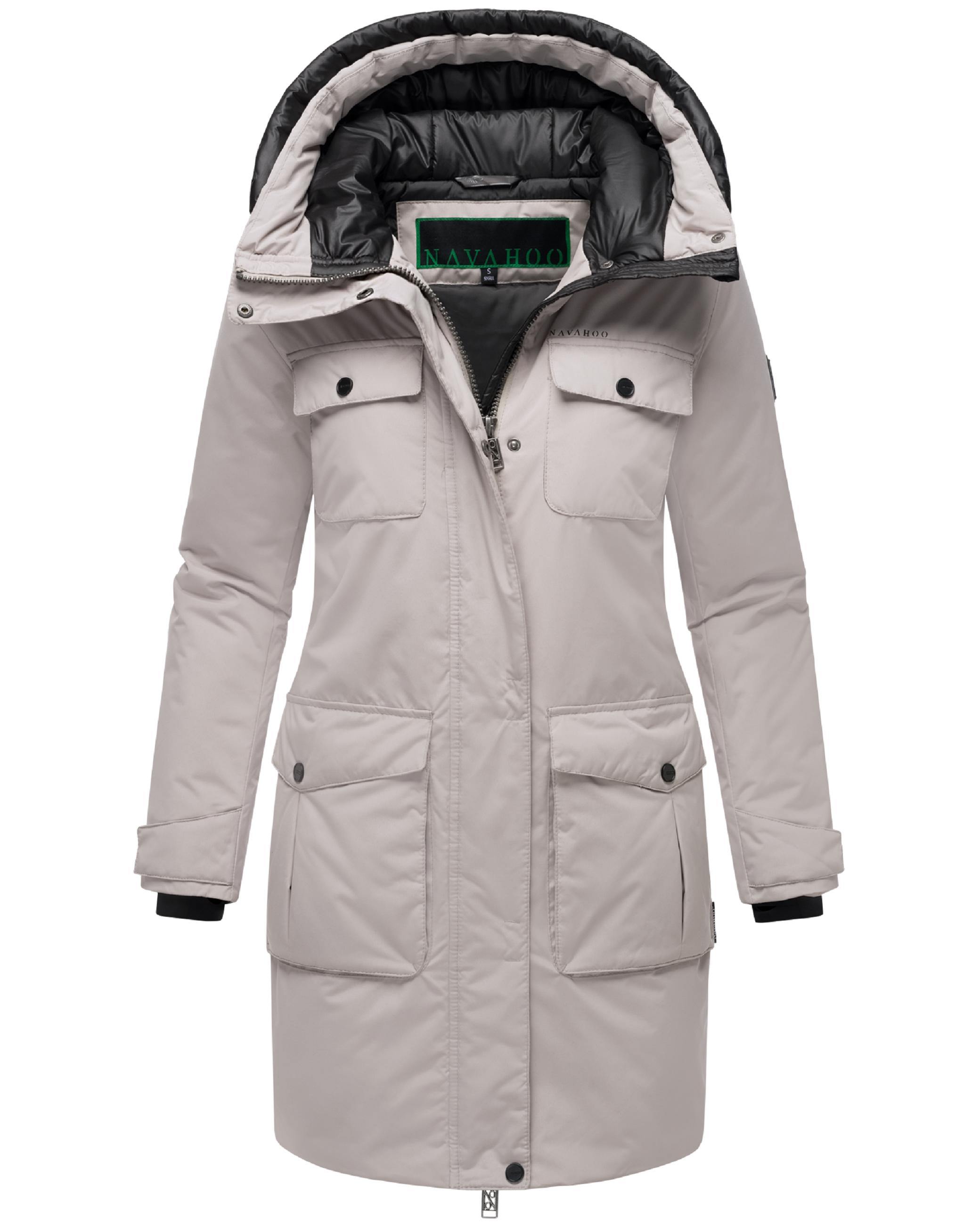 Winterjacke Jacke mit Kapuze "Eissturm 14" Light Grey