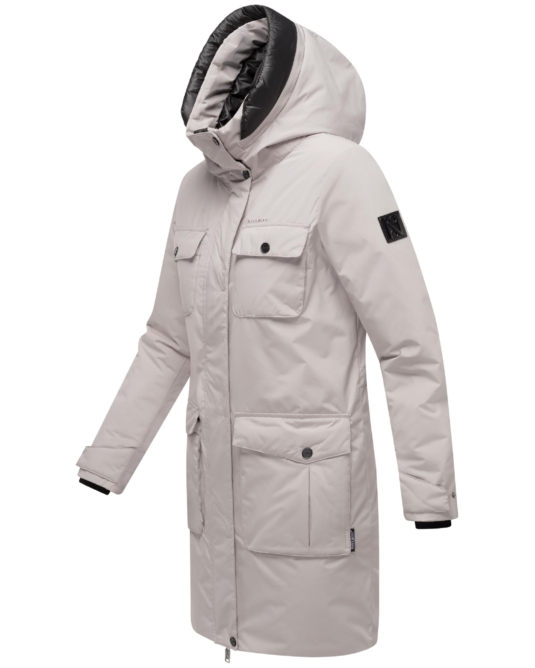 Winterjacke Jacke mit Kapuze "Eissturm 14" Light Grey